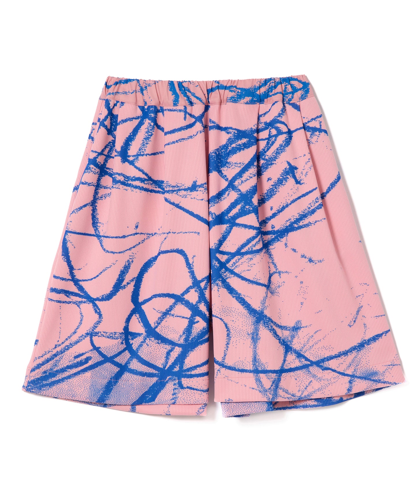 PRINT RIB WIDE SHORTS
