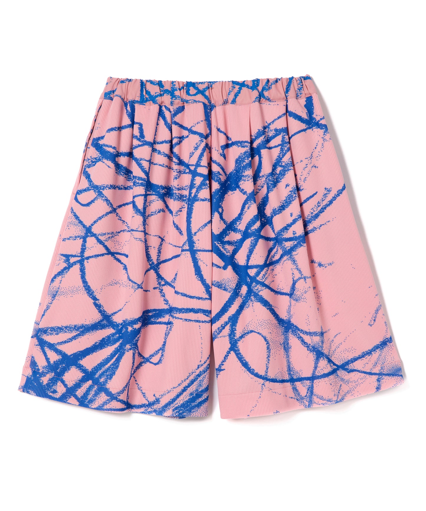 PRINT RIB WIDE SHORTS