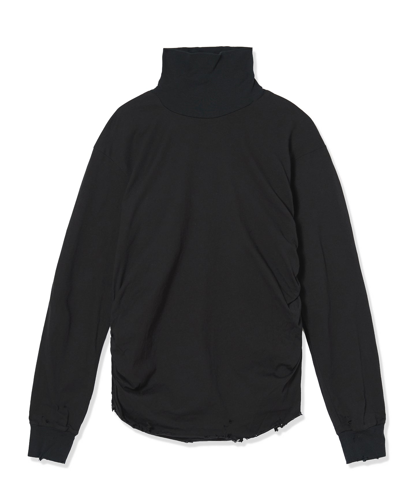 CRASH GATHER HI-NECK TOP