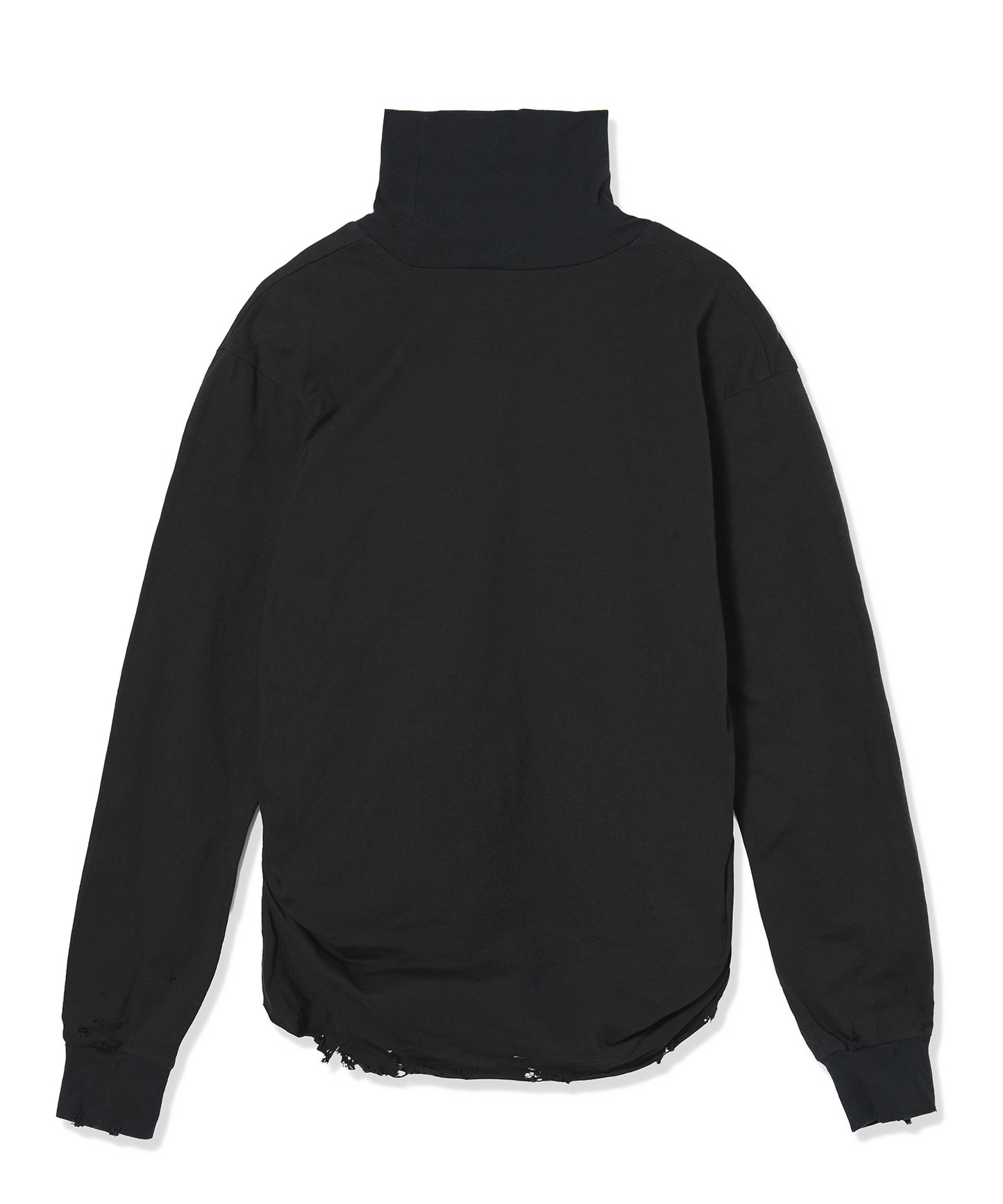 CRASH GATHER HI-NECK TOP