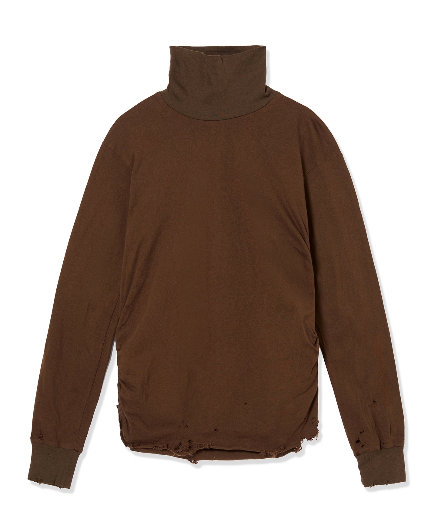 CRASH GATHER HI-NECK TOP