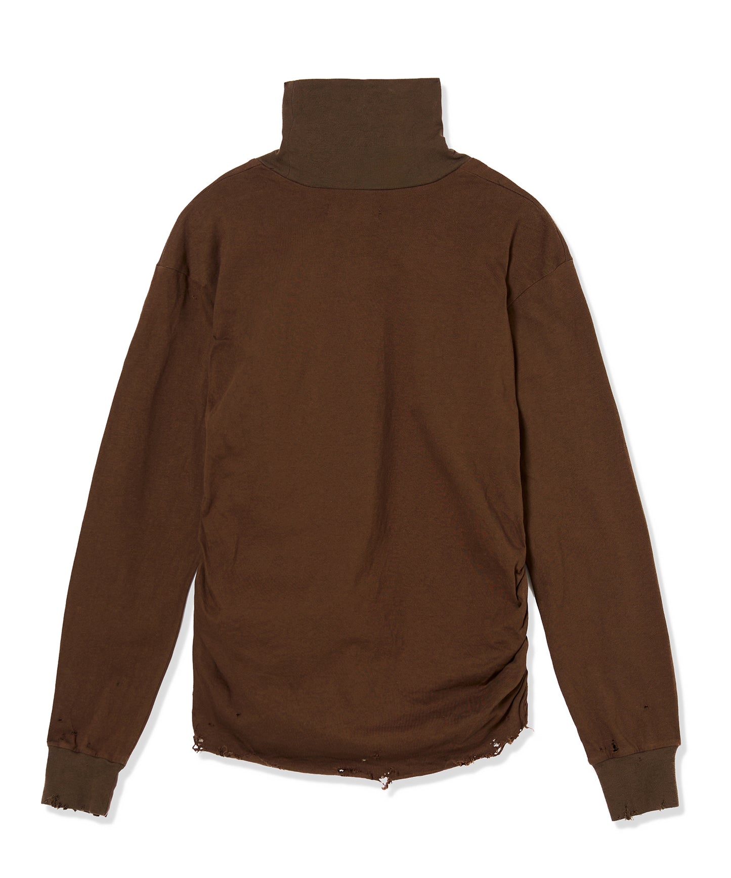 CRASH GATHER HI-NECK TOP