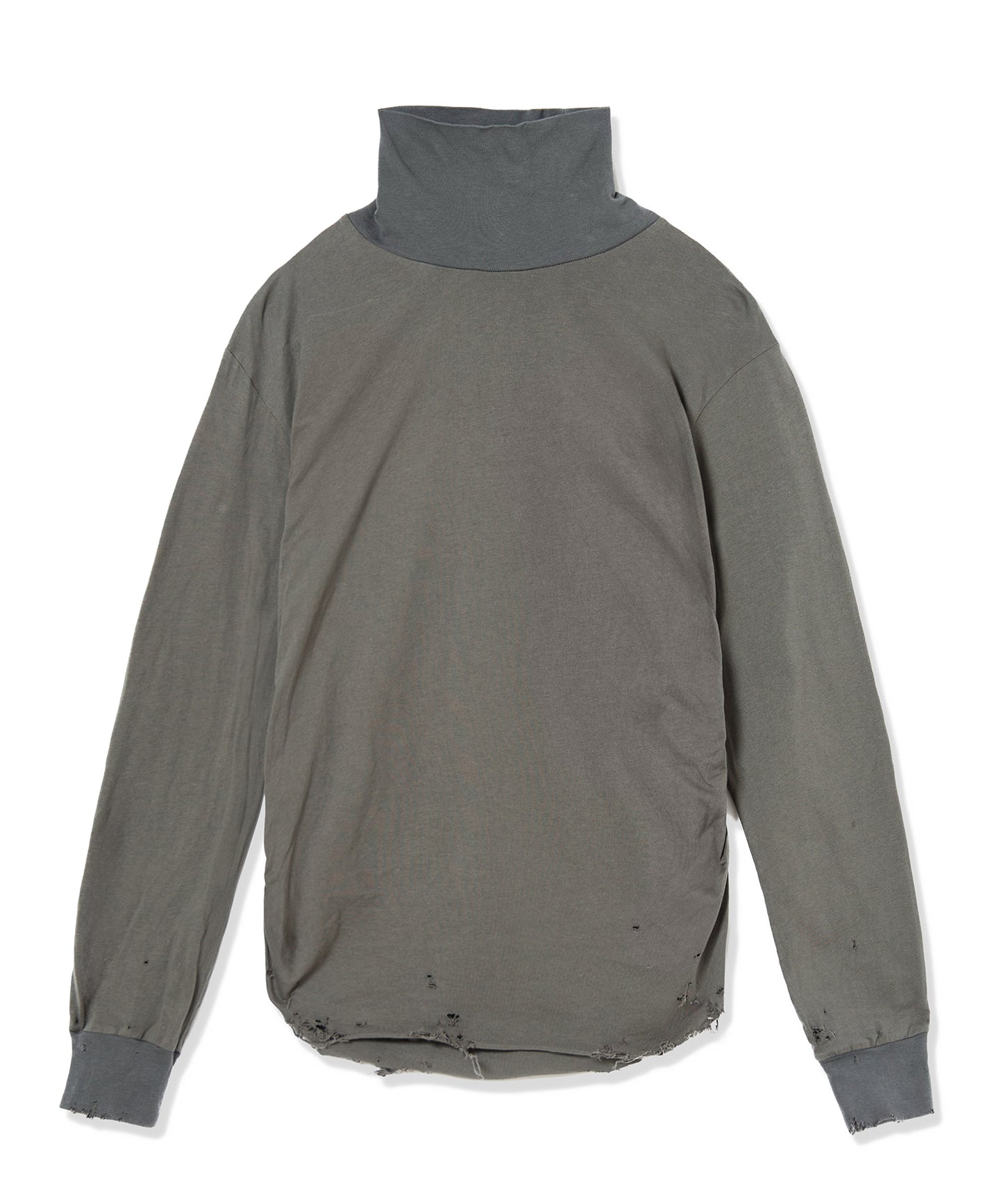 CRASH GATHER HI-NECK TOP