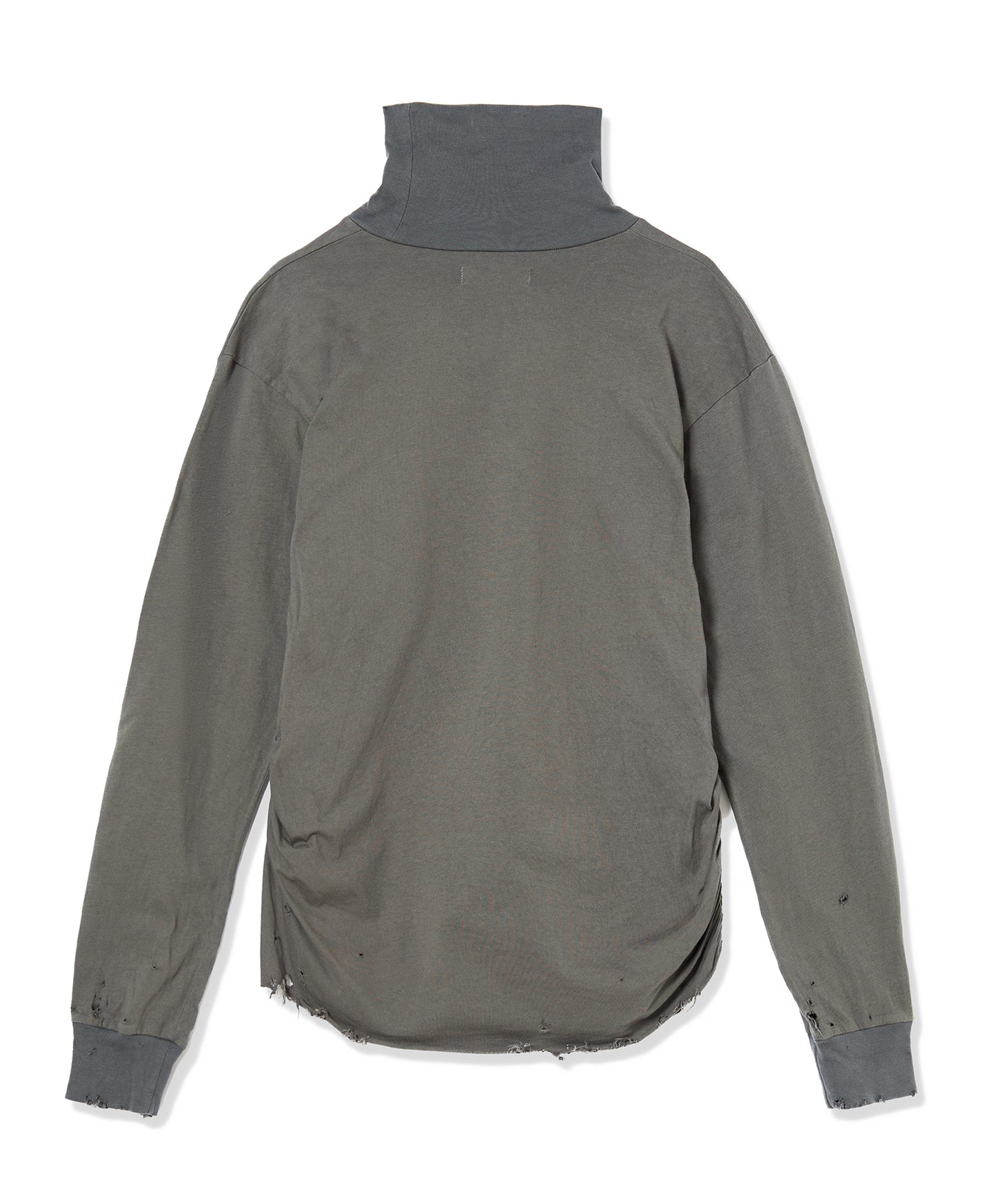 CRASH GATHER HI-NECK TOP