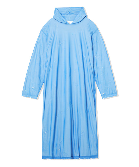 CRASH SHEER LAYER MAXI HOODIE