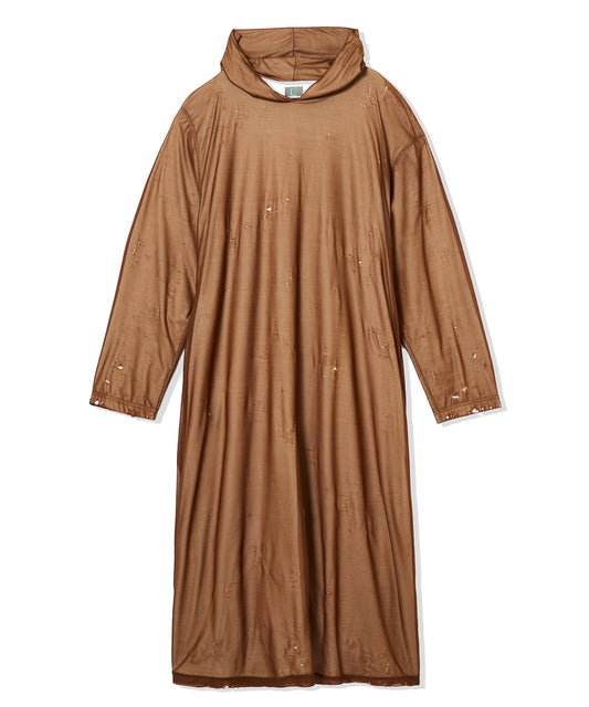 CRASH SHEER LAYER MAXI HOODIE