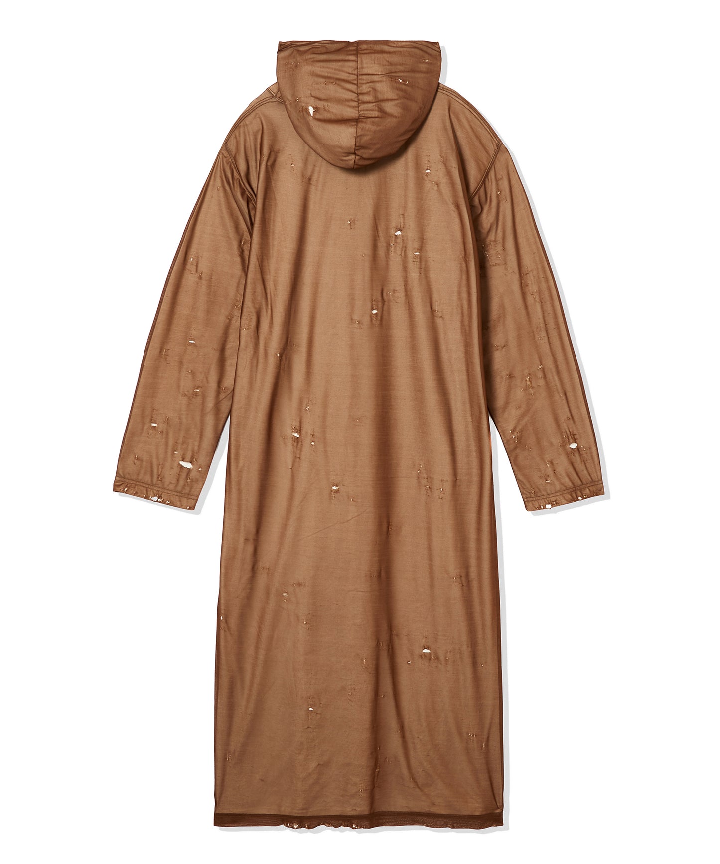 CRASH SHEER LAYER MAXI HOODIE