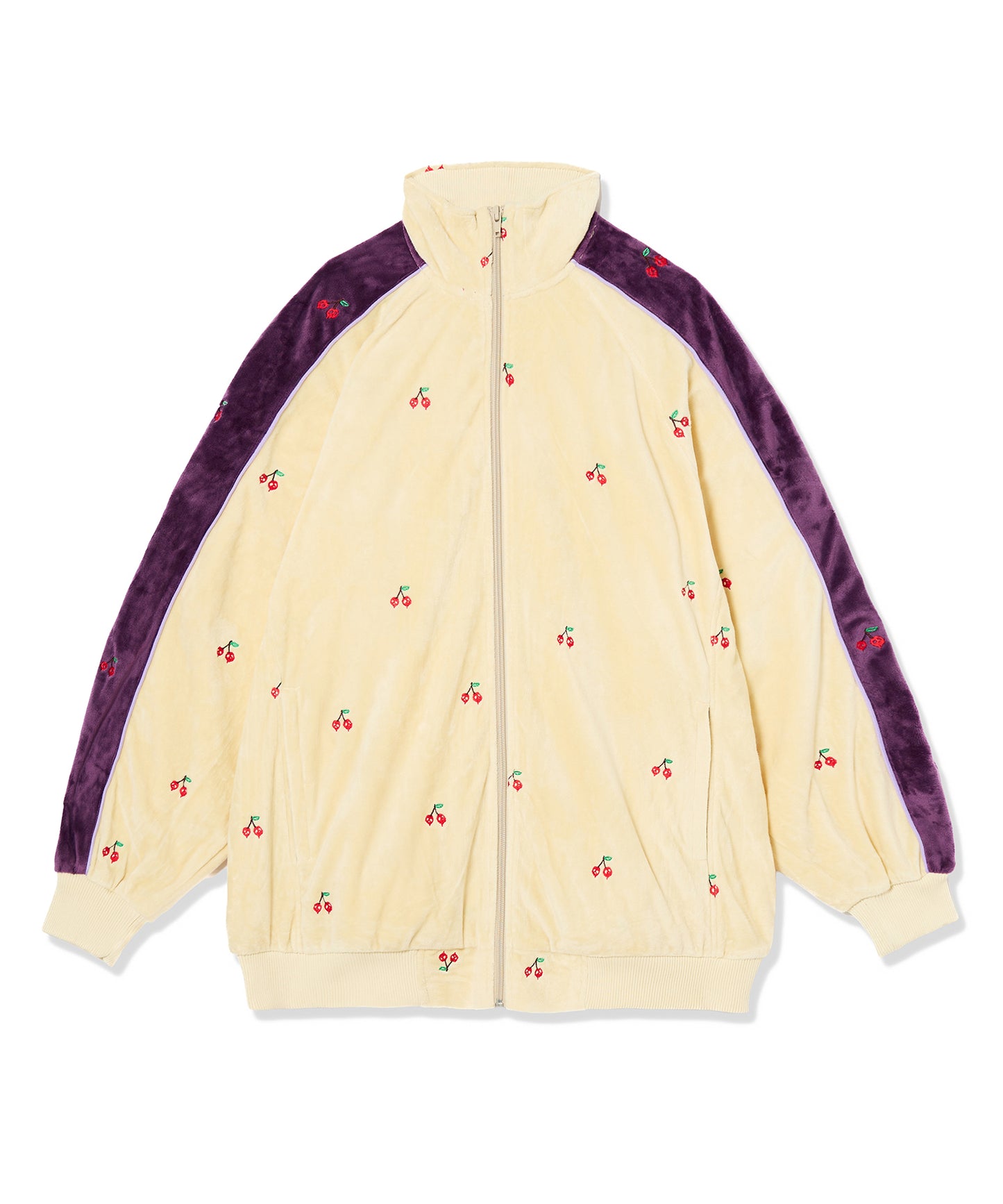 EMBROIDERY VELOUR TRACK JKT