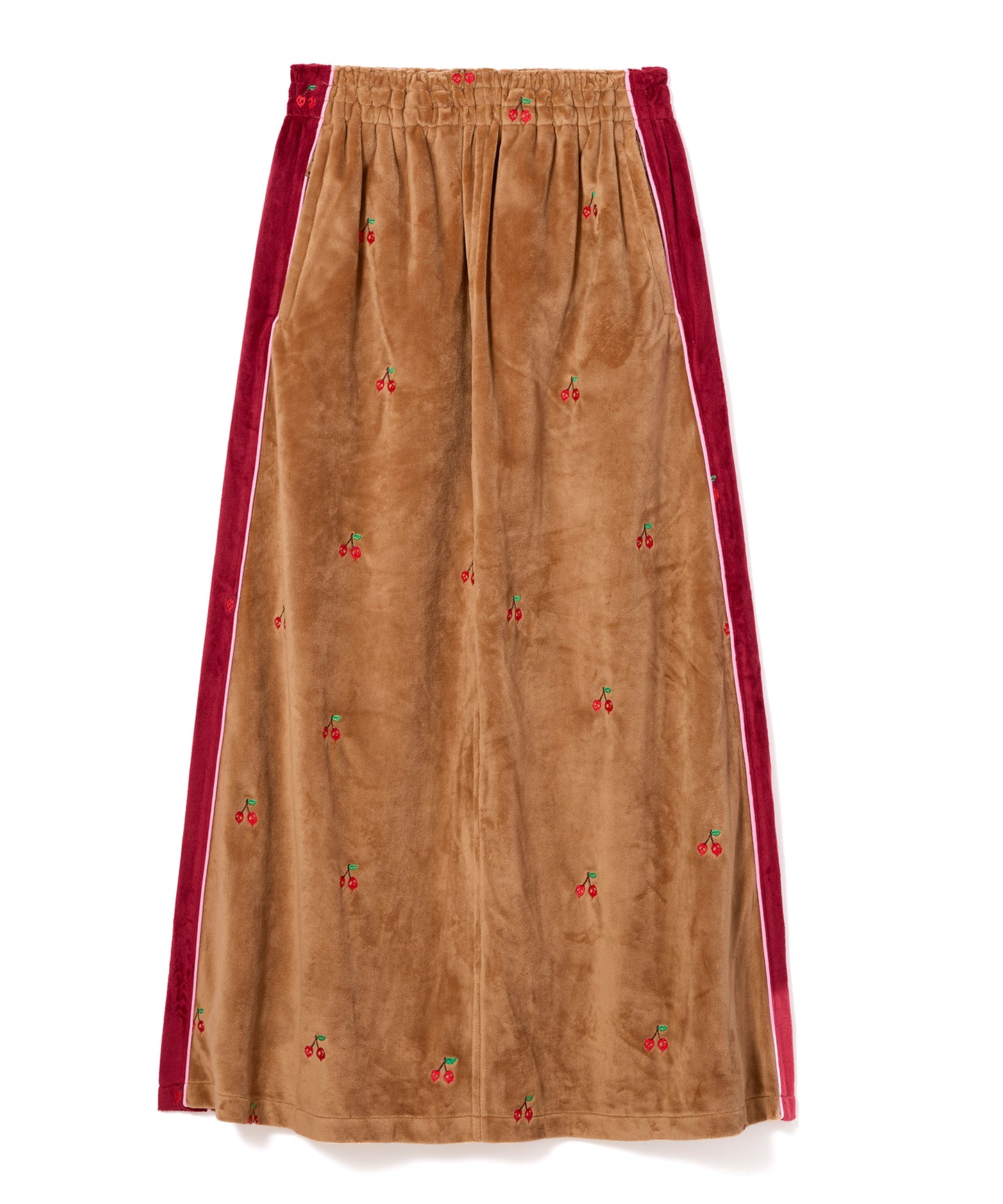 EMBROIDERY VELOUR TRACK SKIRT