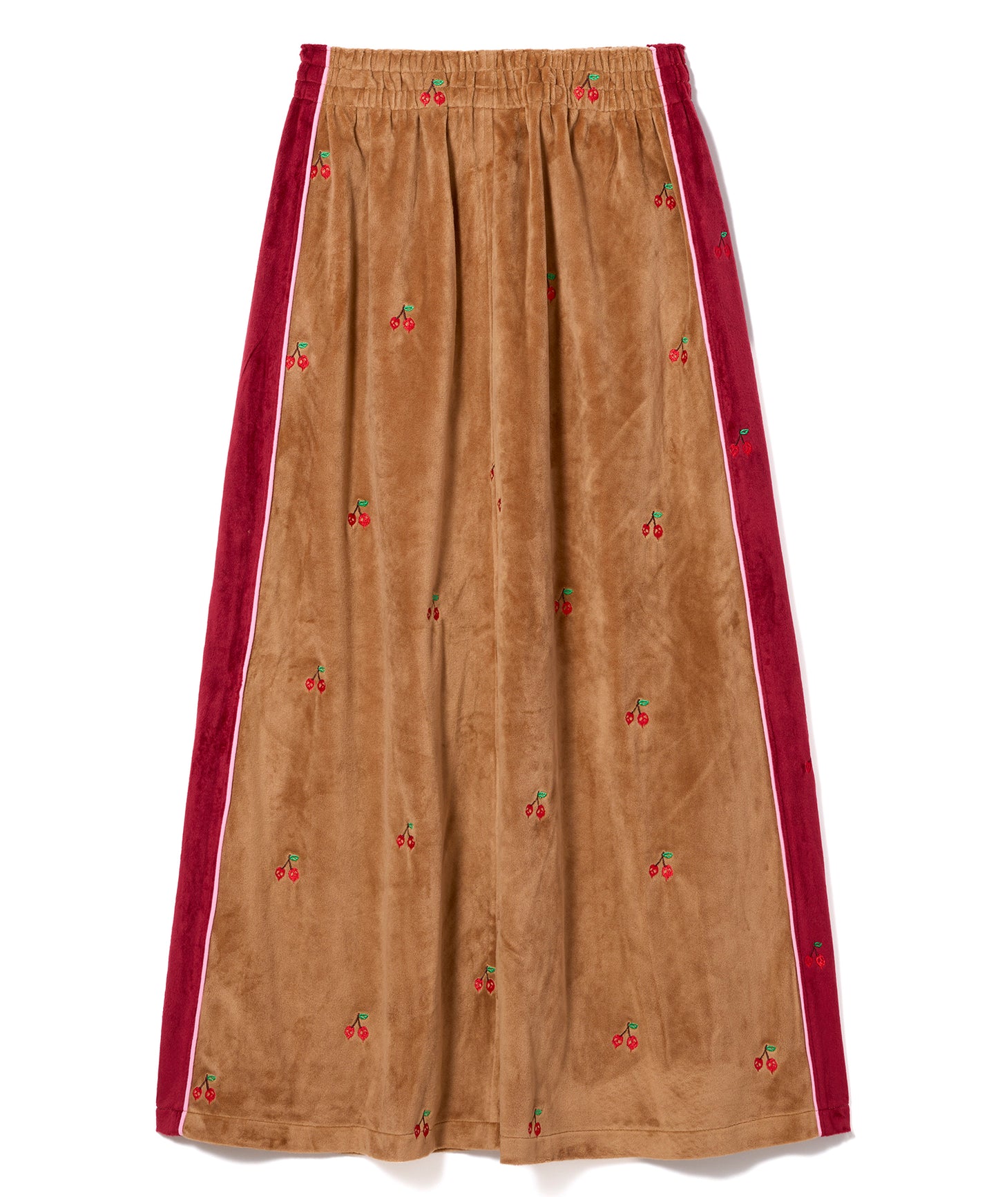 EMBROIDERY VELOUR TRACK SKIRT