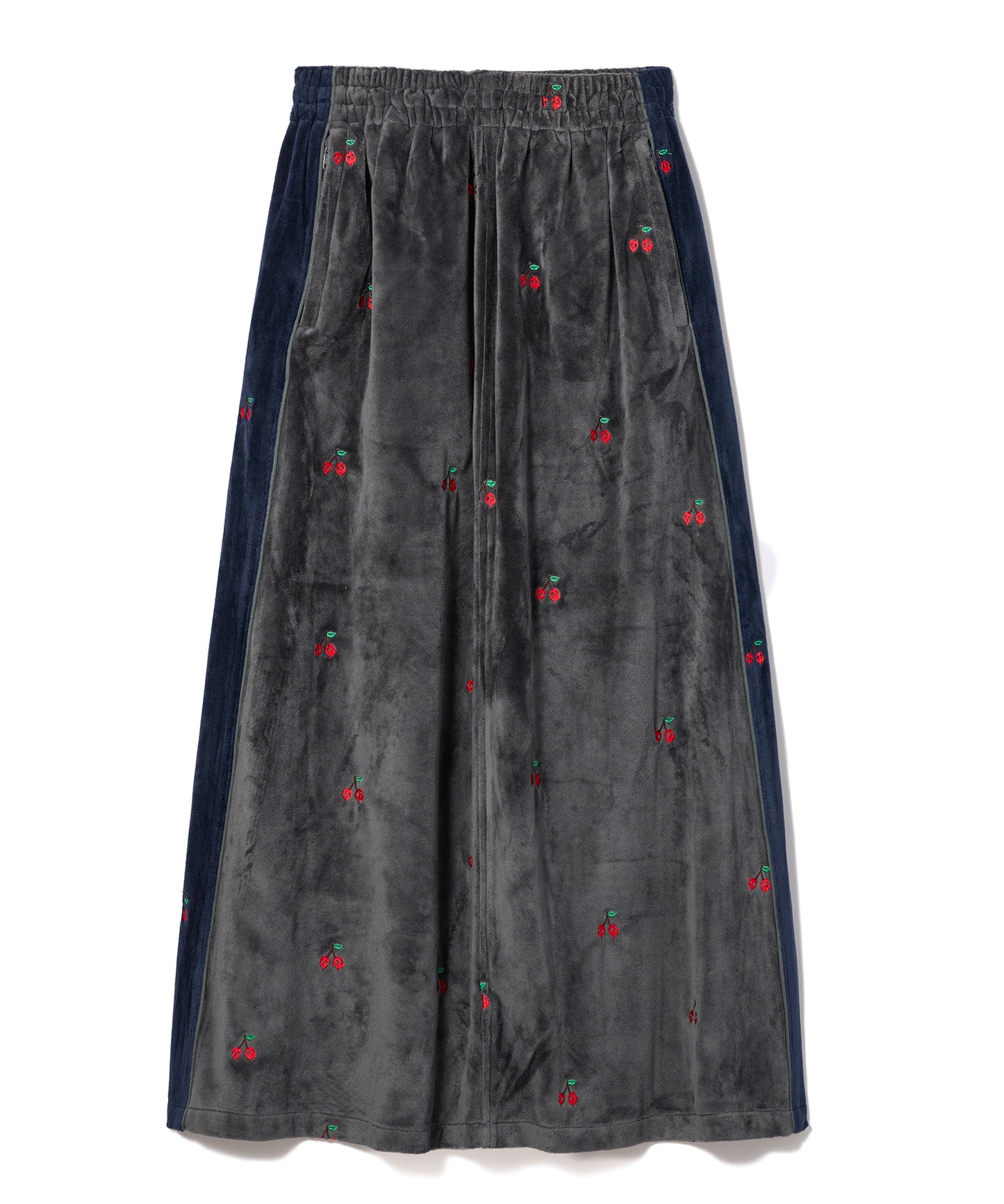 EMBROIDERY VELOUR TRACK SKIRT