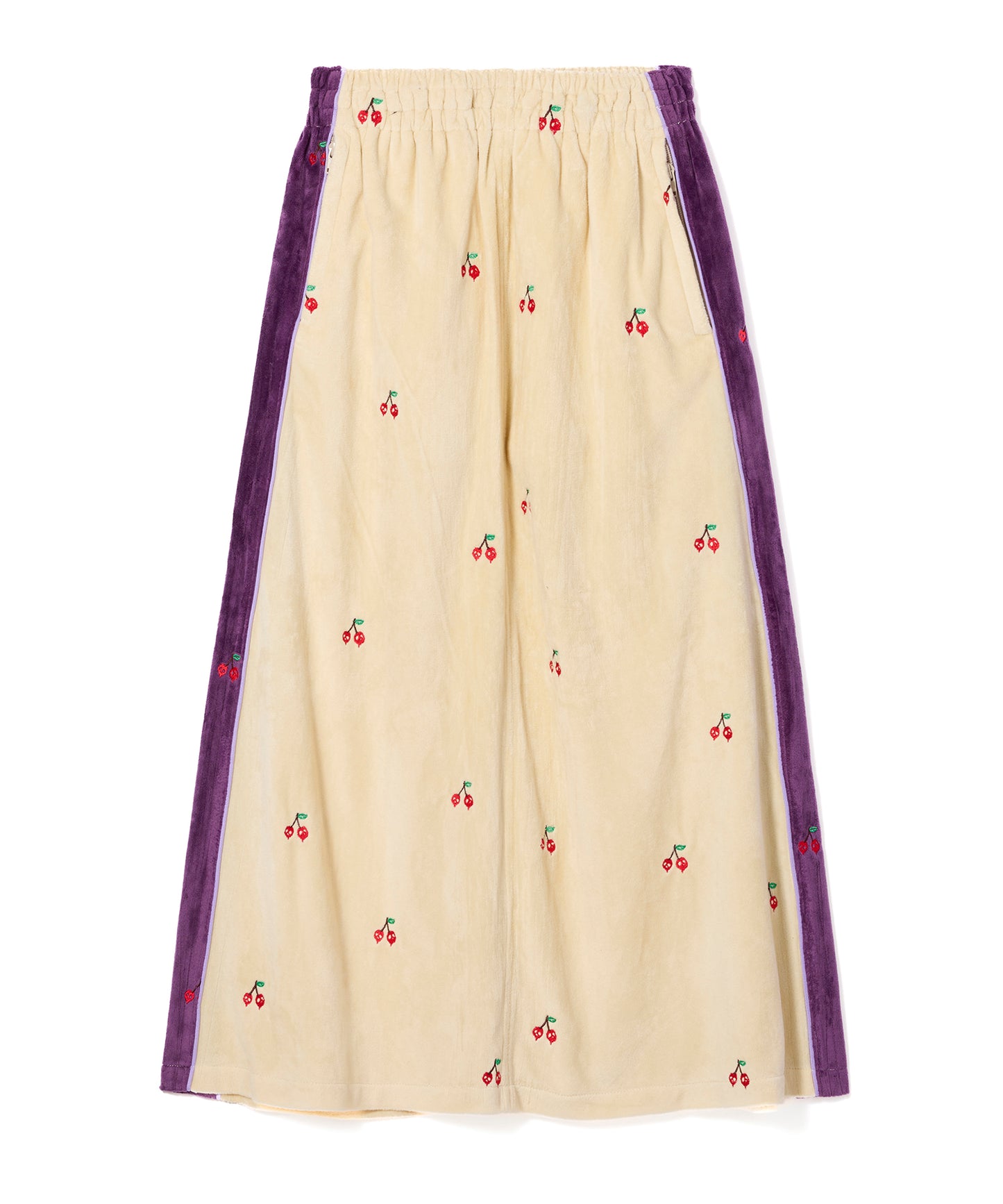 EMBROIDERY VELOUR TRACK SKIRT