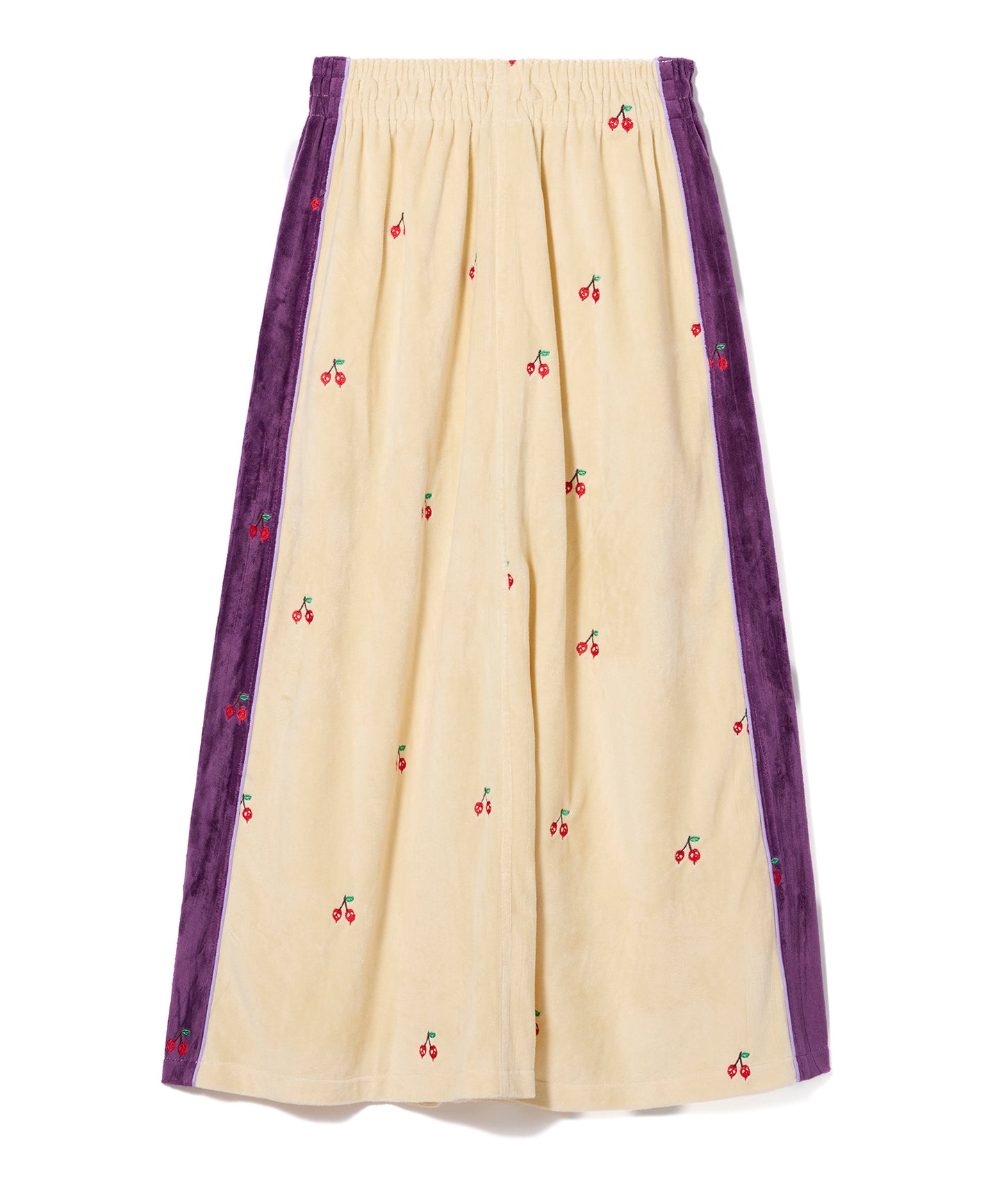 EMBROIDERY VELOUR TRACK SKIRT