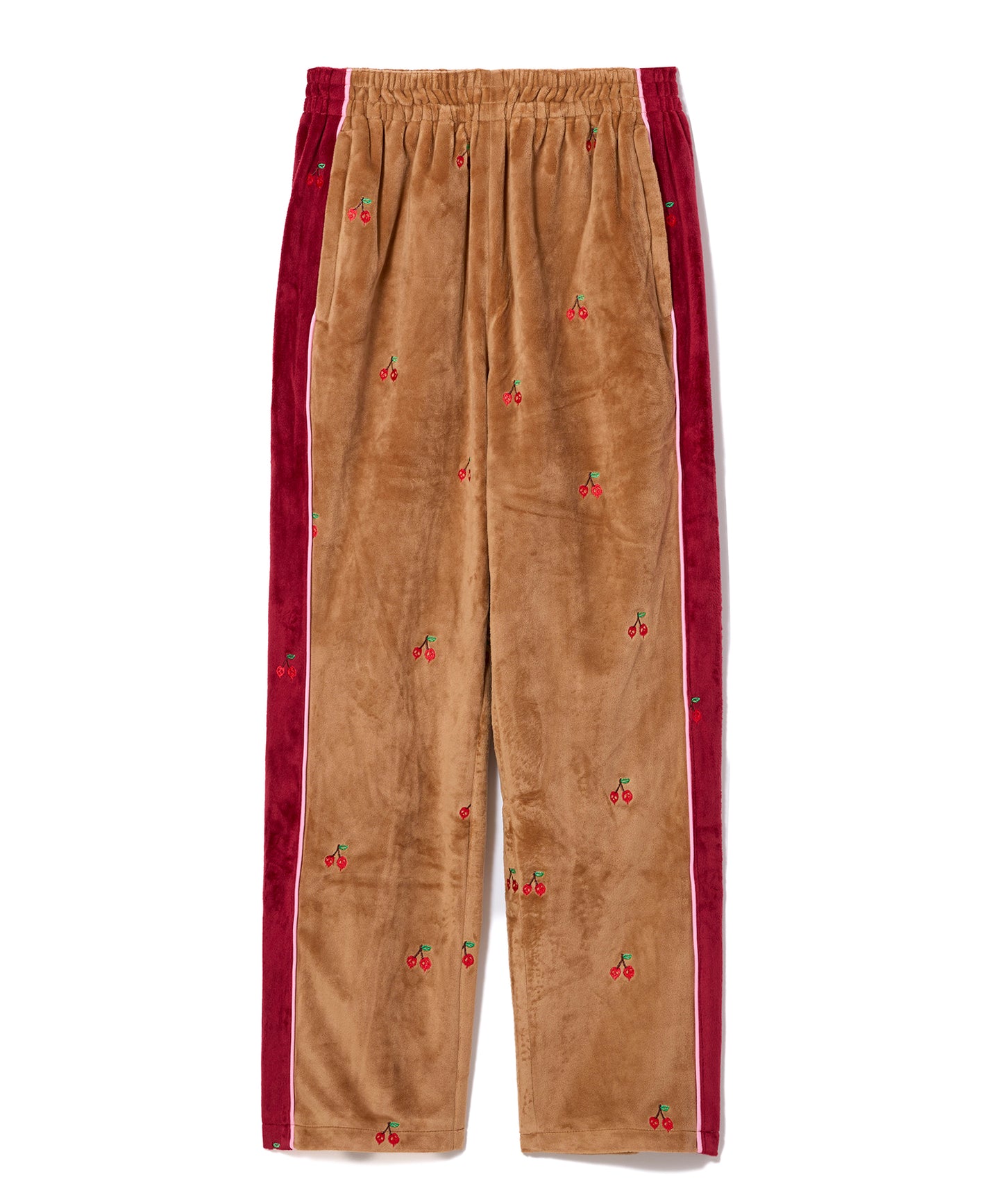 EMBROIDERY VELOUR TRACK PANTS