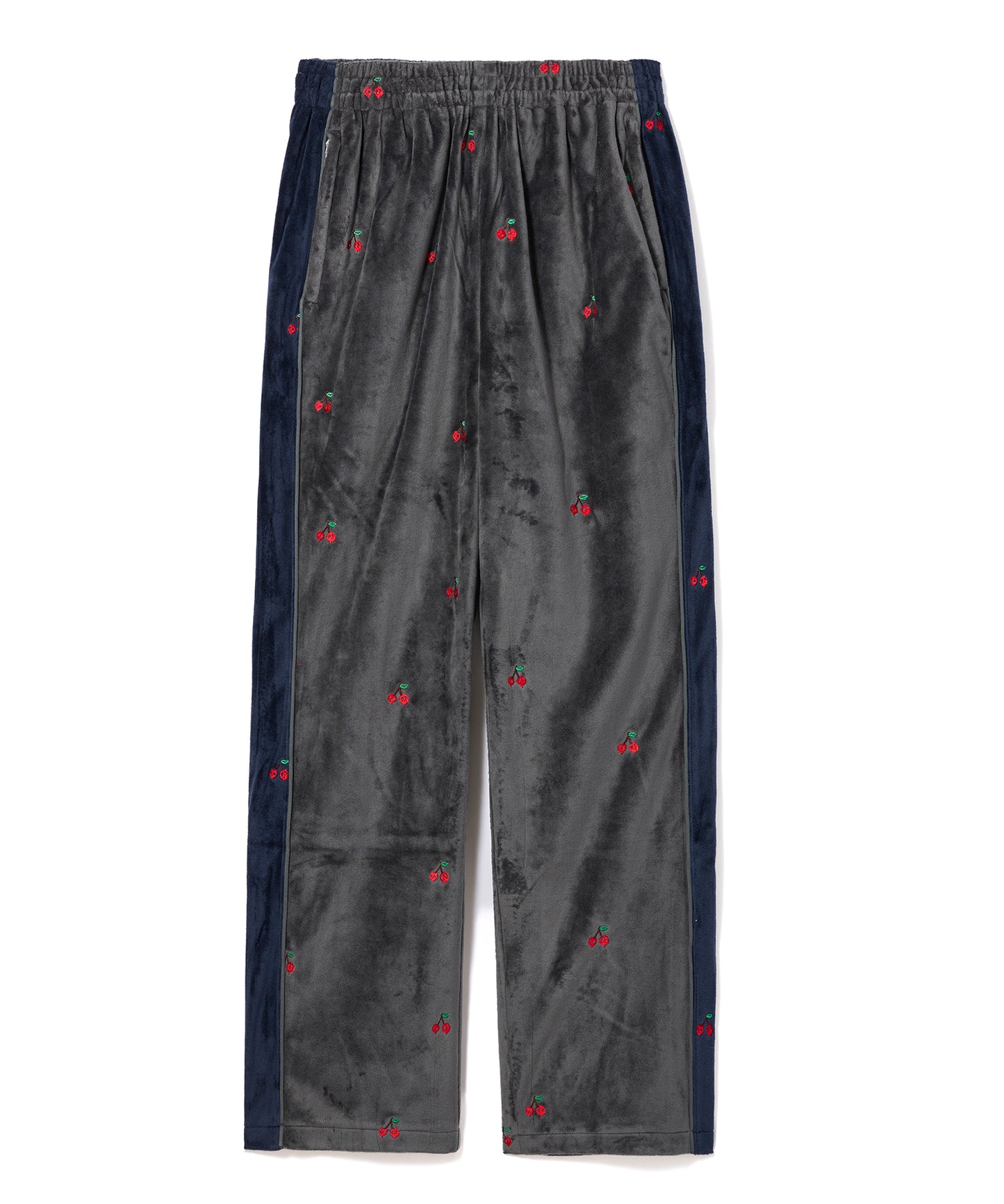 EMBROIDERY VELOUR TRACK PANTS