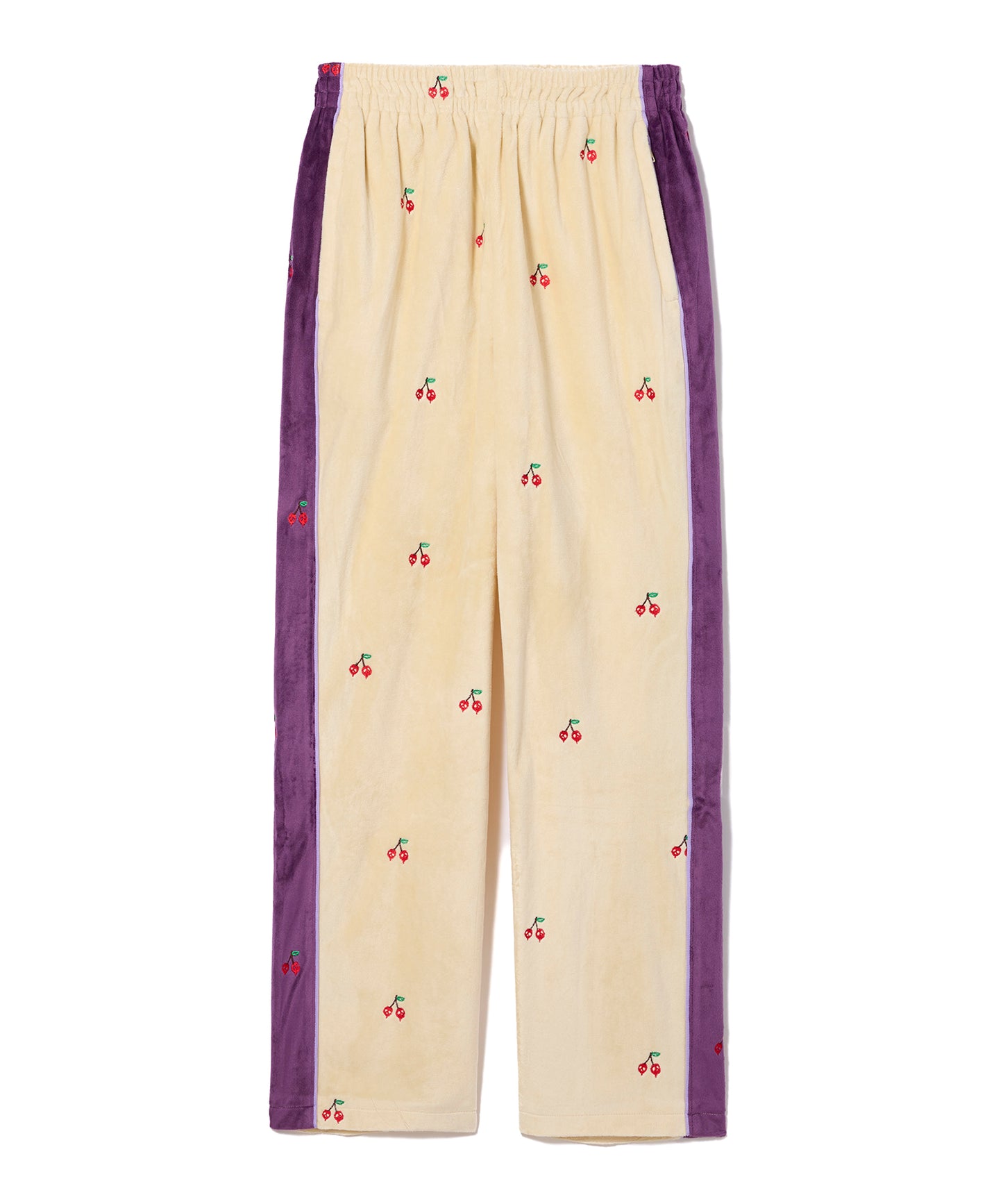 EMBROIDERY VELOUR TRACK PANTS