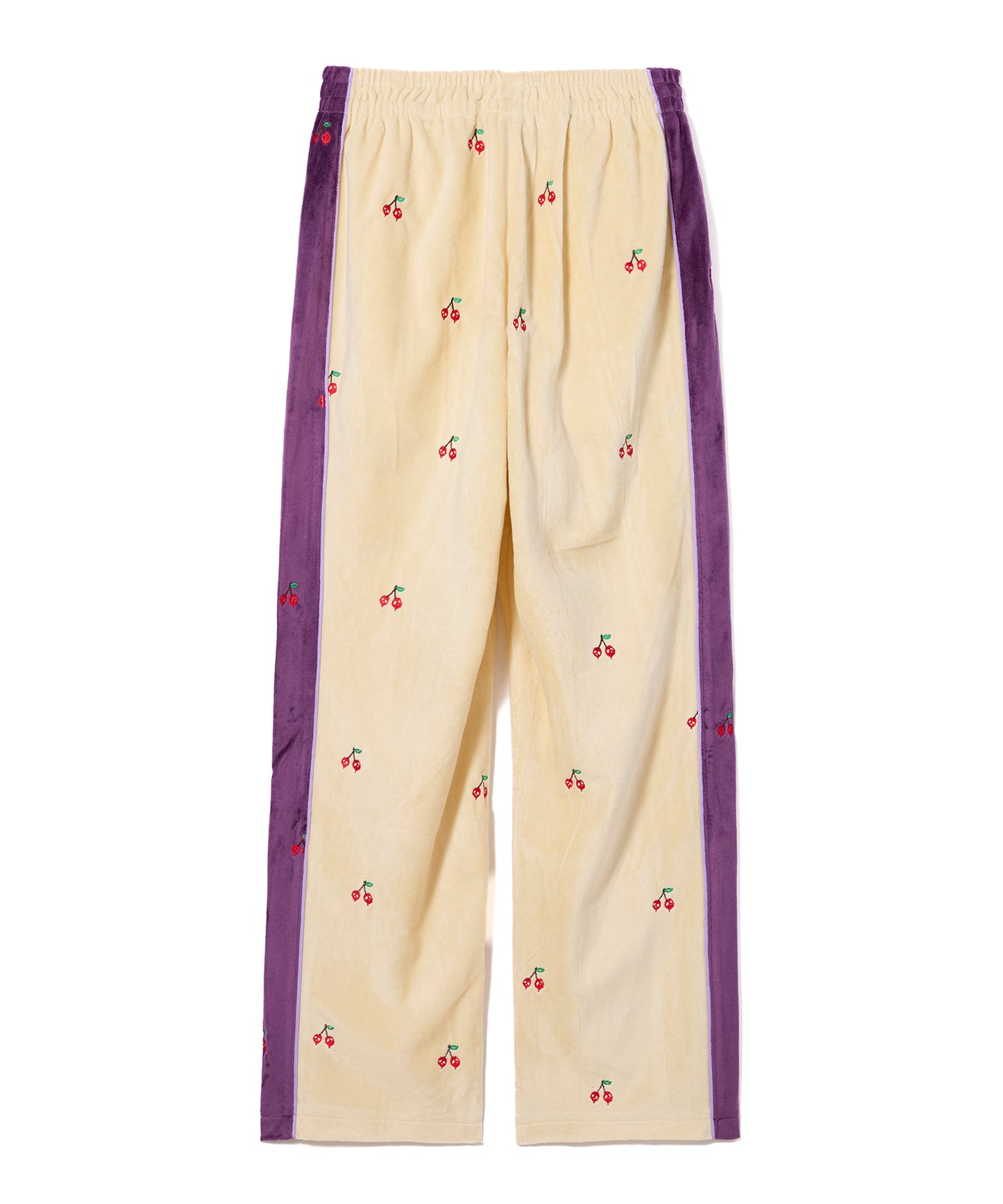 EMBROIDERY VELOUR TRACK PANTS