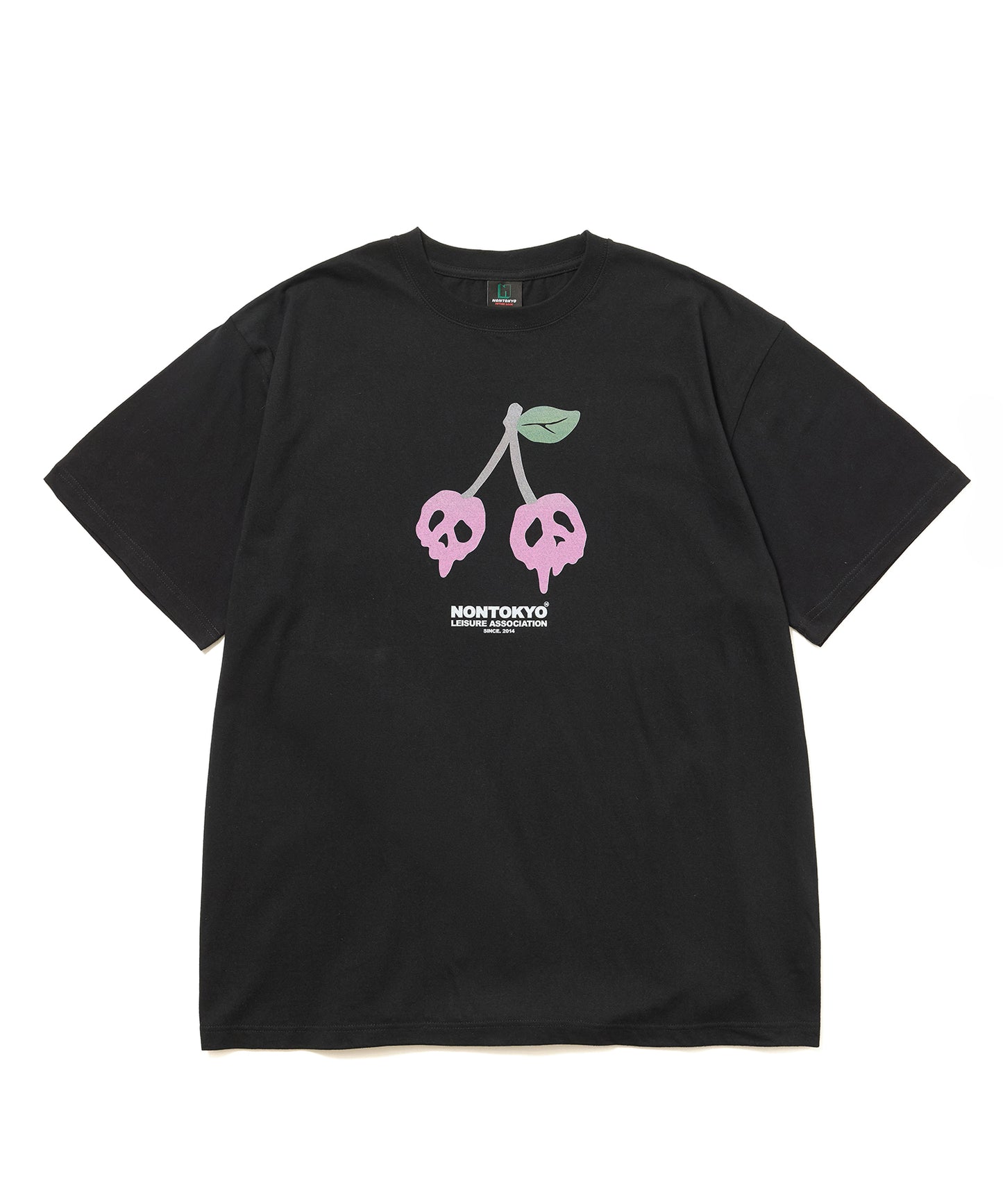 PRINT H/S BIG T-SHIRT(SCULL CHERRY)