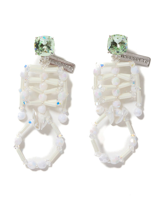 CRYSTAL SKELETON EARRING