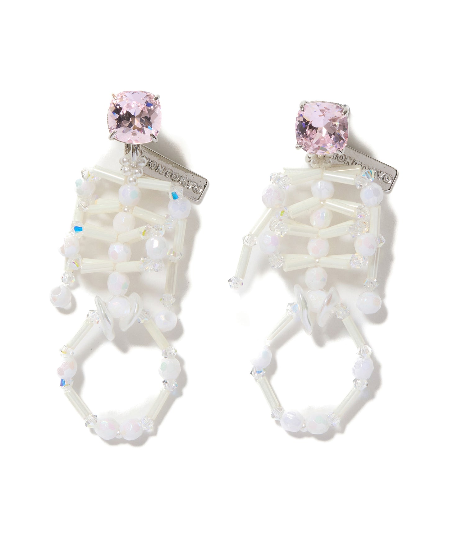 CRYSTAL SKELETON EARRING