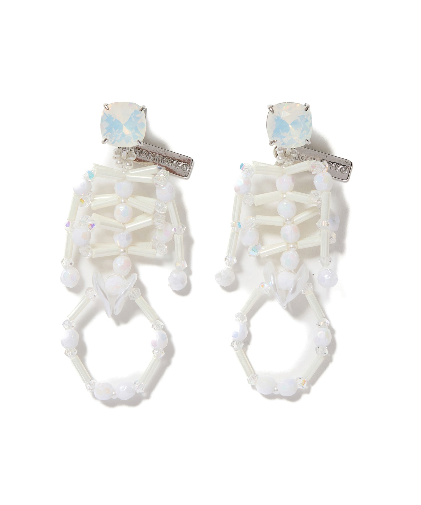 CRYSTAL SKELETON EARRING