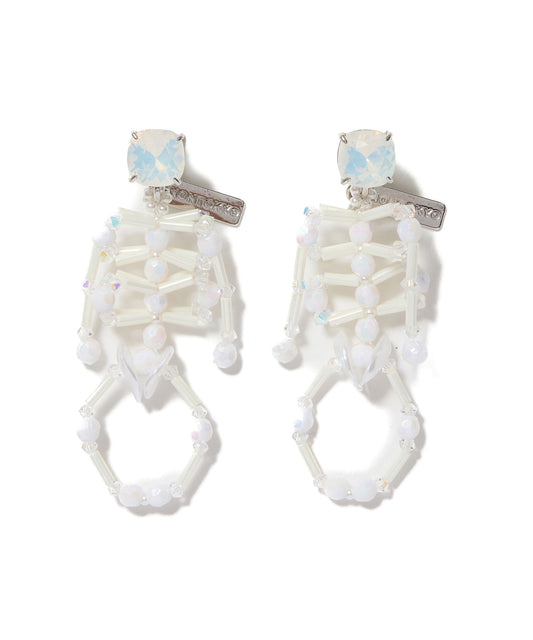 CRYSTAL SKELETON EARRING