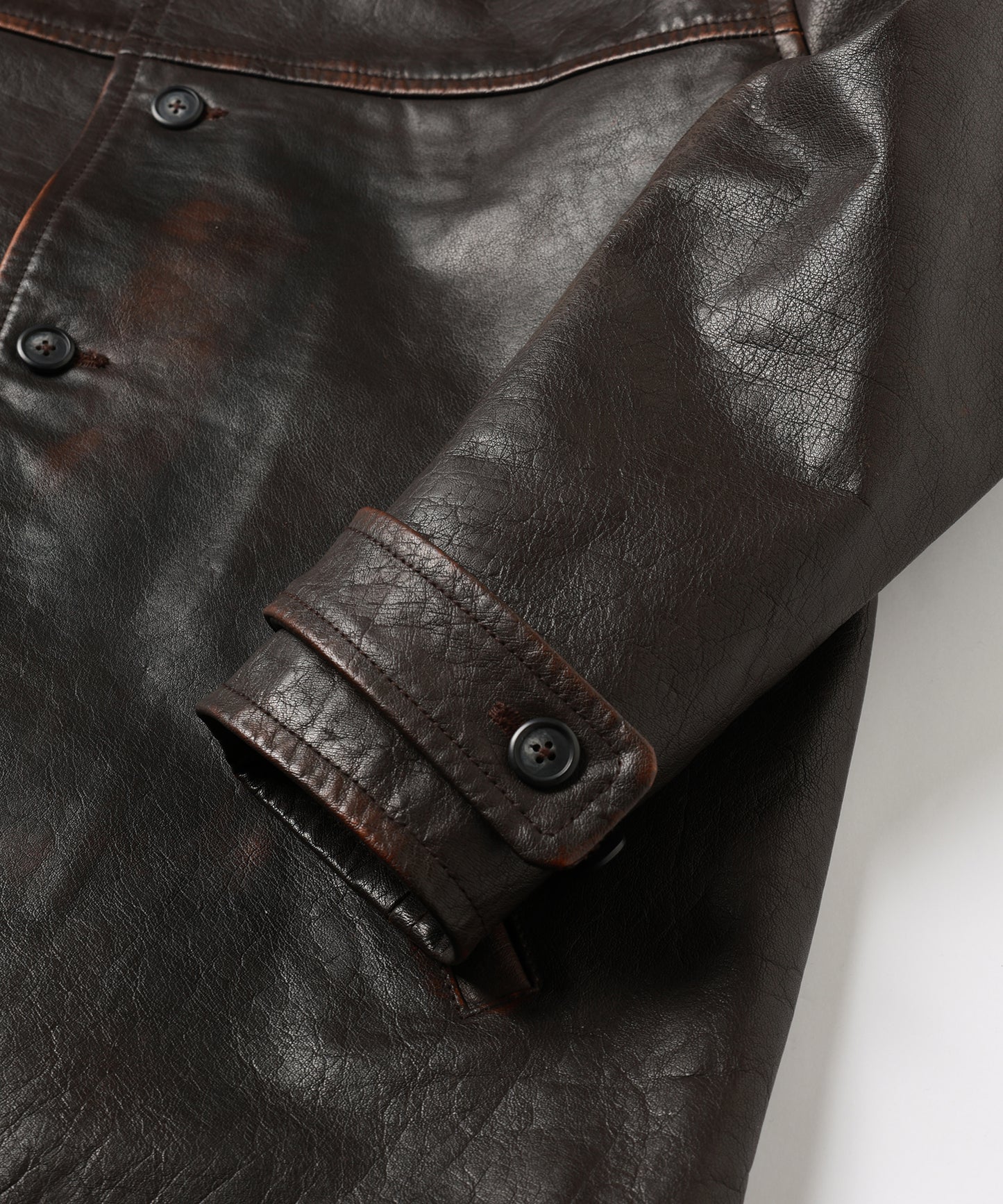 LEATHER CAR COAT
