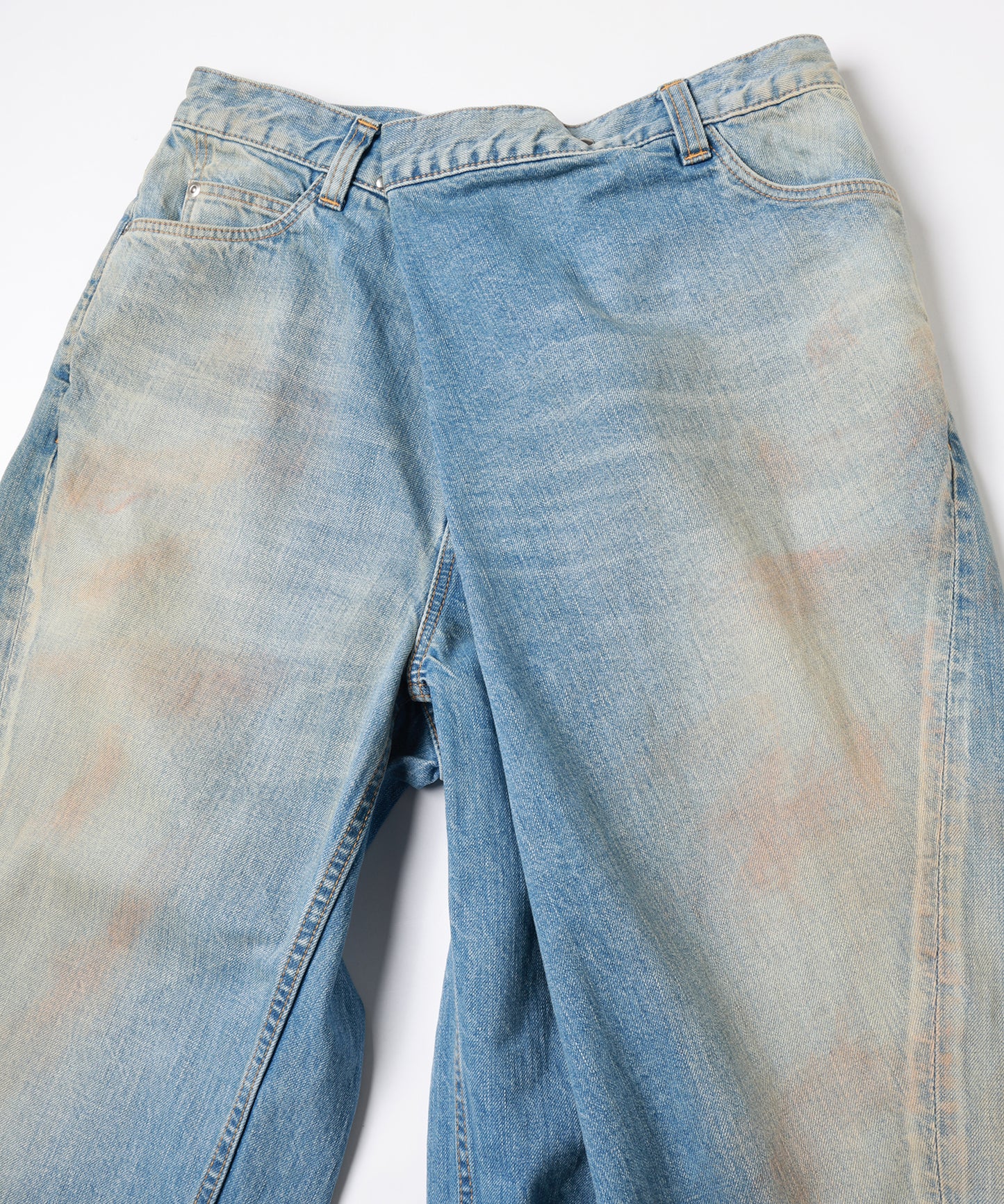 OVER RAP DENIM PANTS