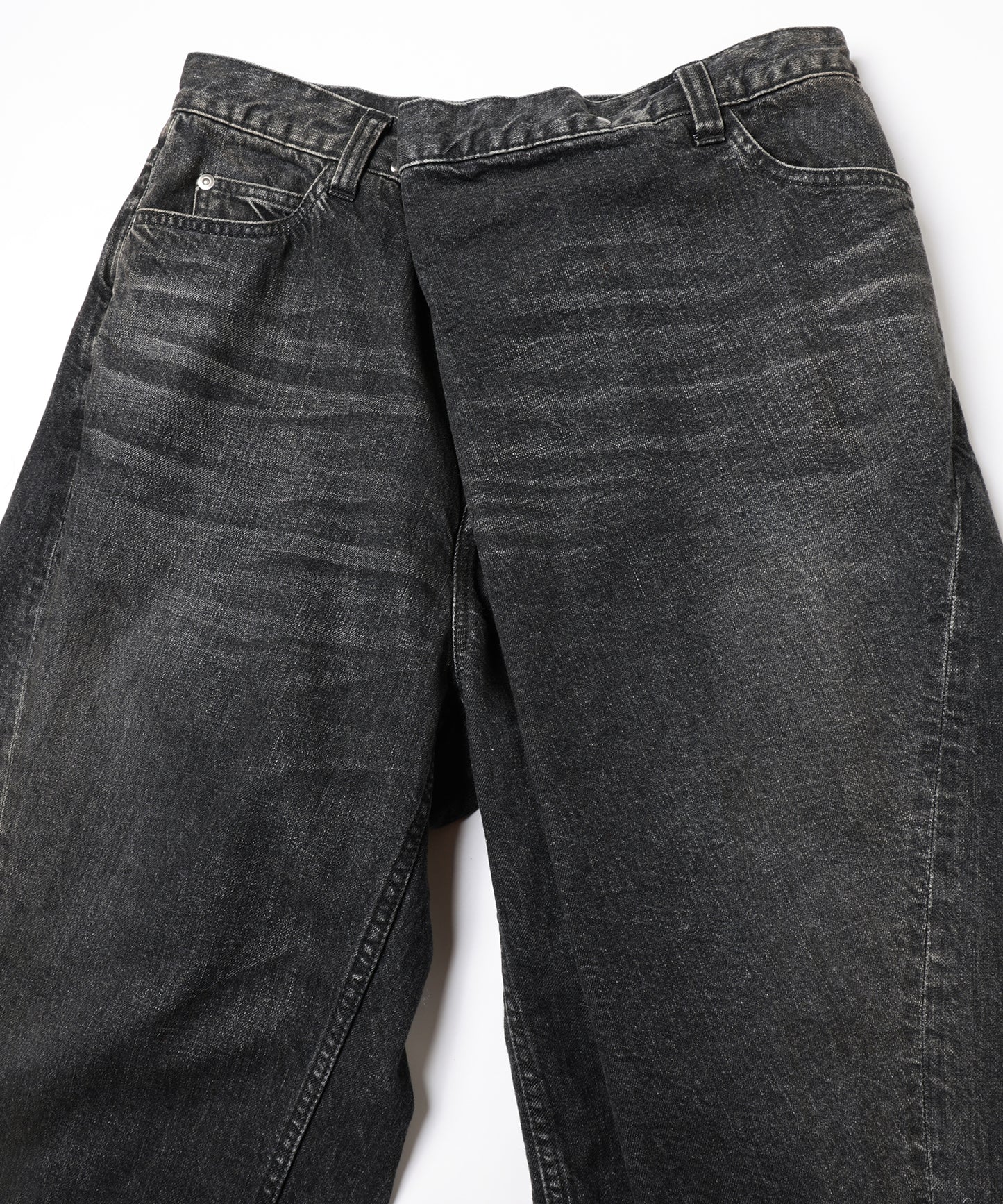 OVER RAP DENIM PANTS