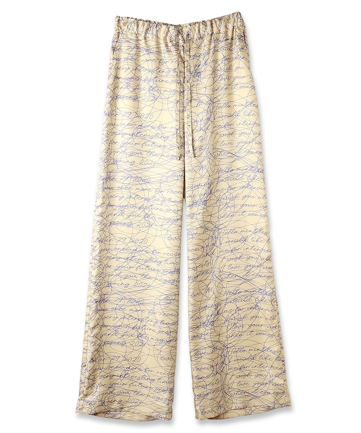INK LETTER GATHER PANTS