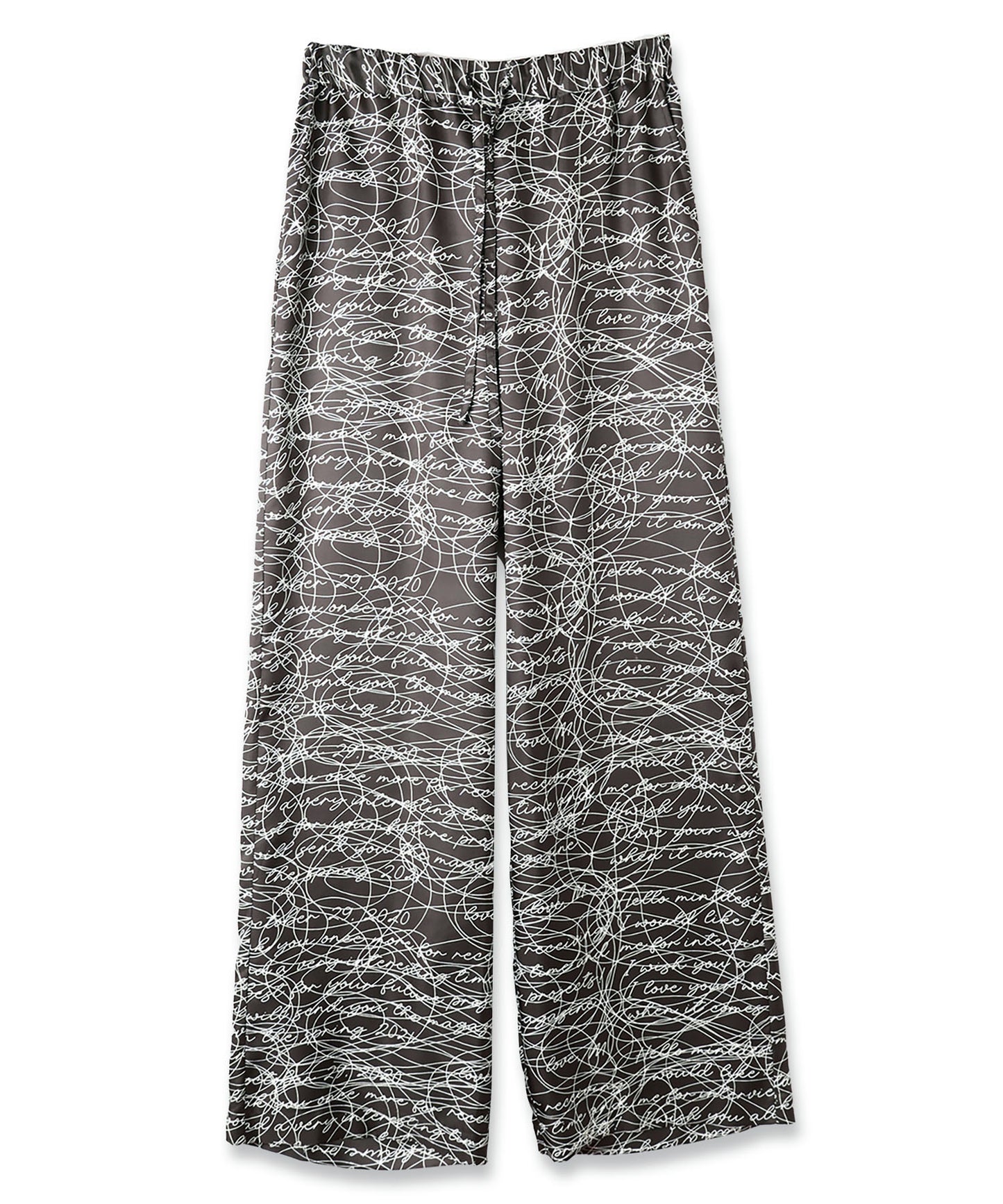 INK LETTER GATHER PANTS