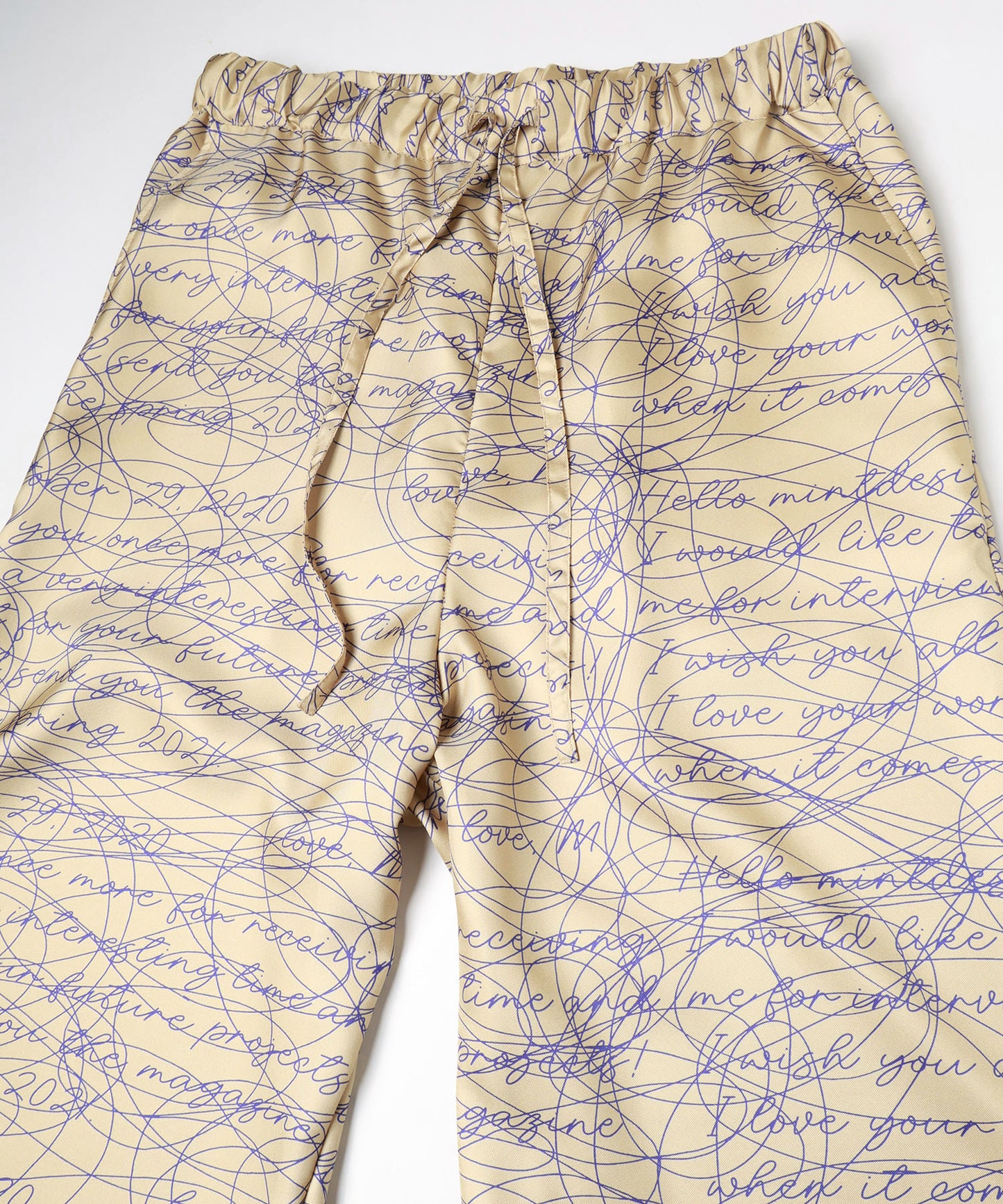 INK LETTER GATHER PANTS