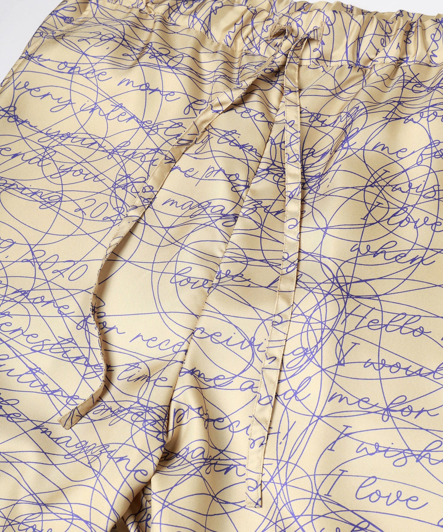INK LETTER GATHER PANTS