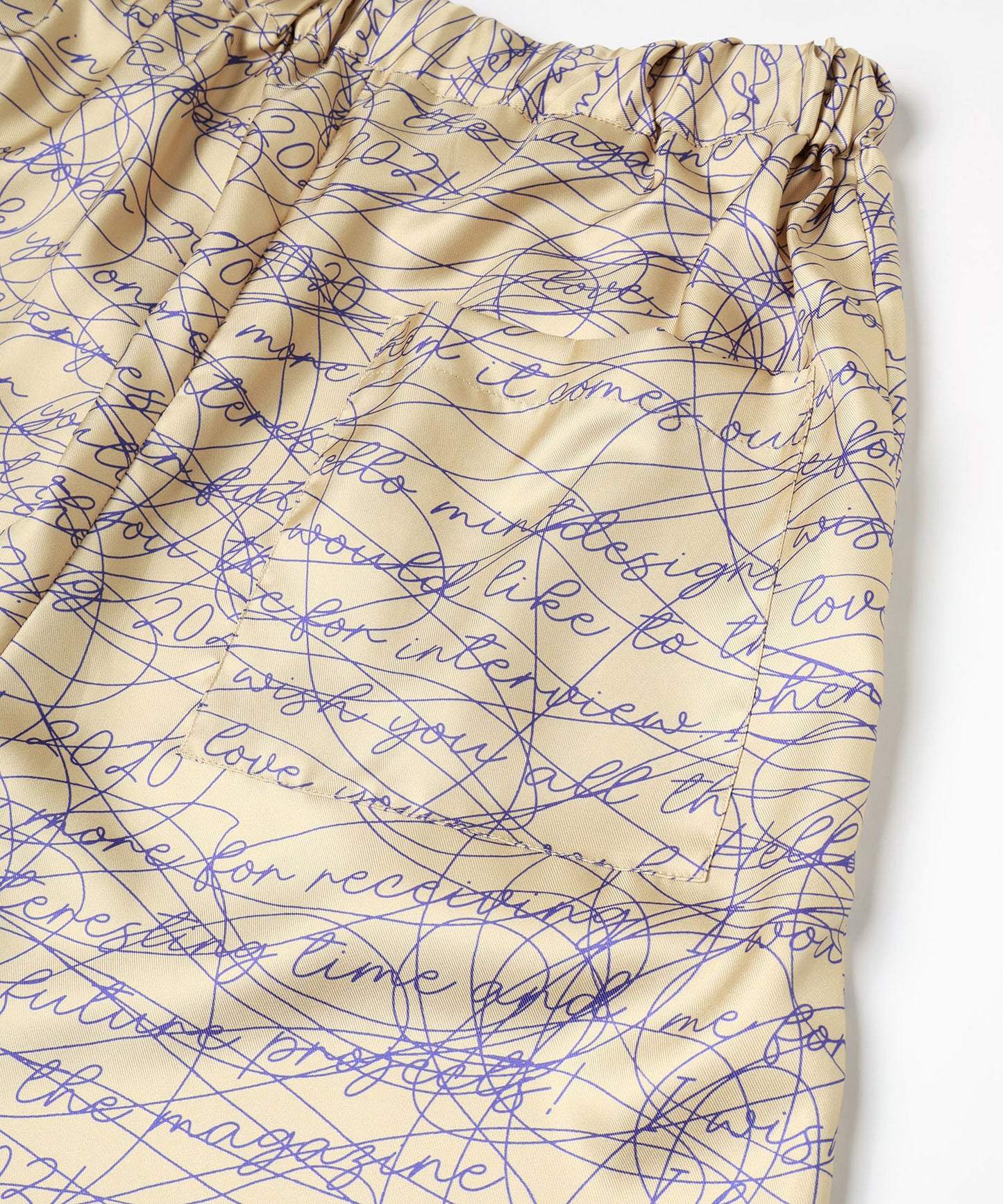 INK LETTER GATHER PANTS
