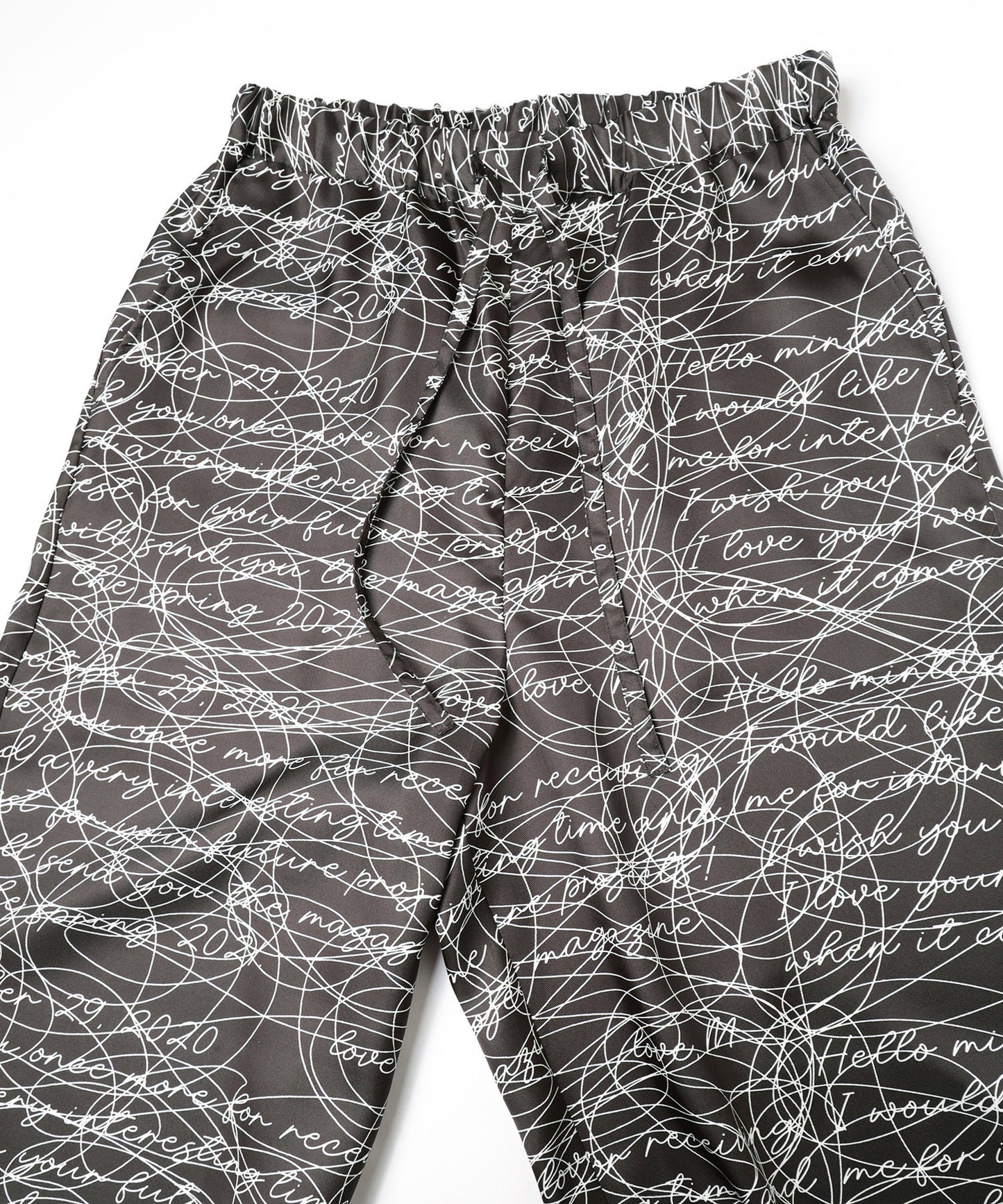 INK LETTER GATHER PANTS