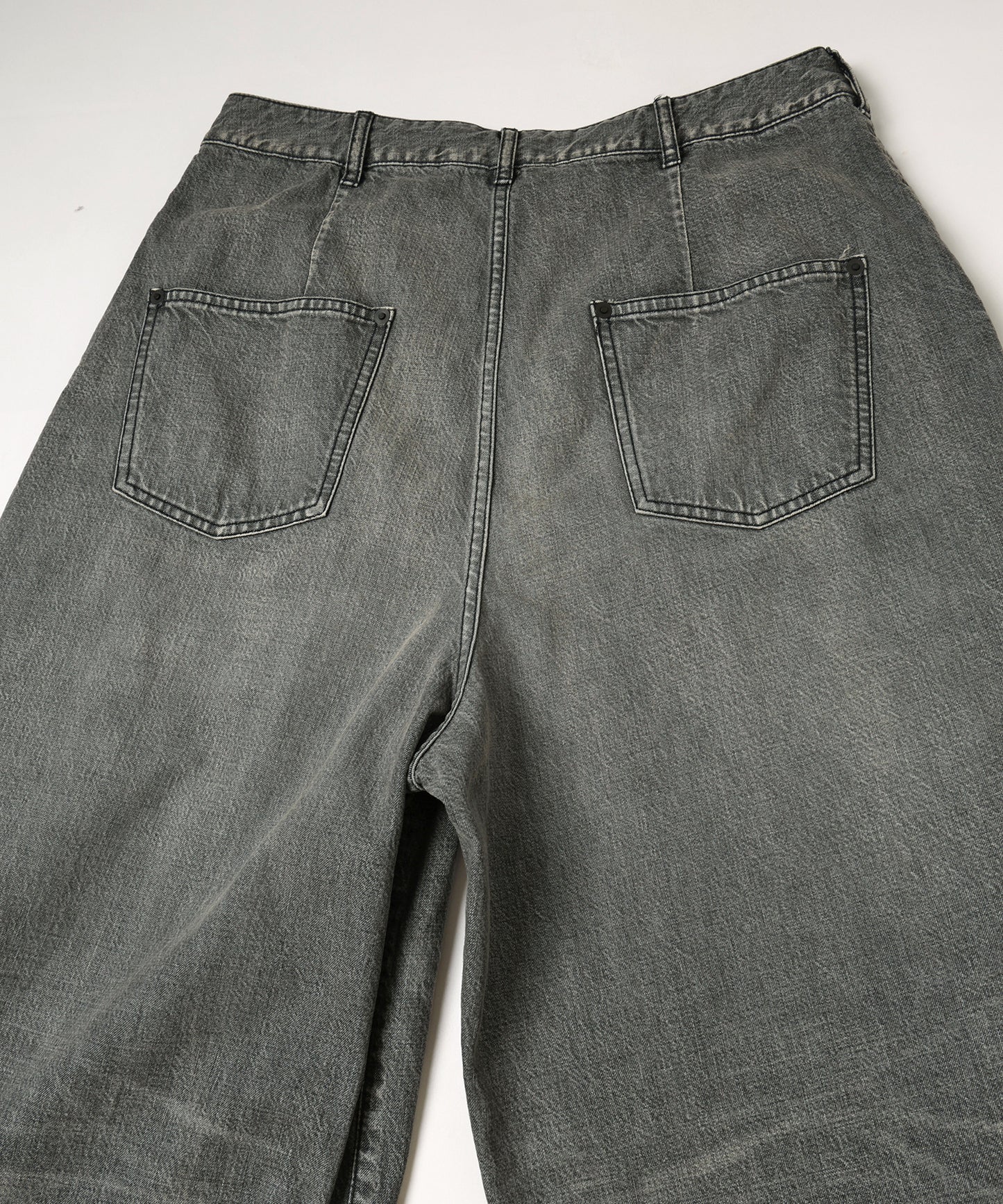 デニムシンプル2タックワ イドPT