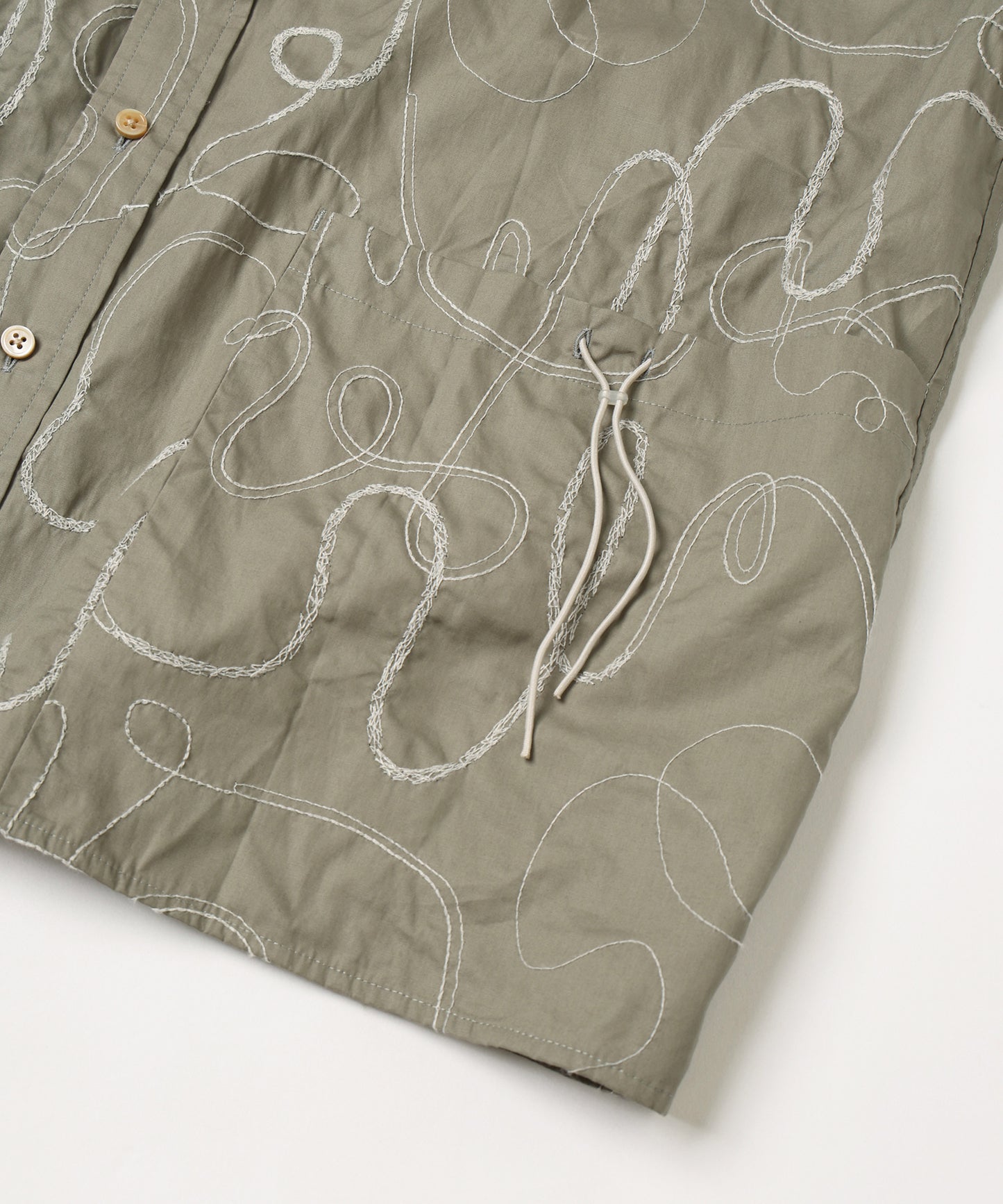 ラフステッチコードポケッ トショートSLシャツ