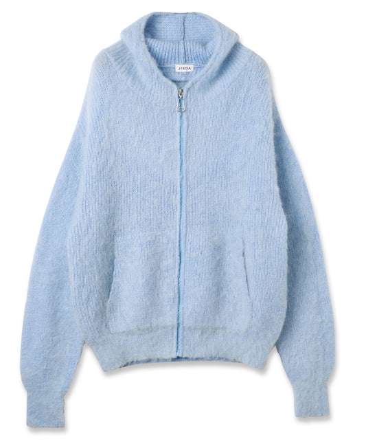 MOHAIR ZIP HOODIE