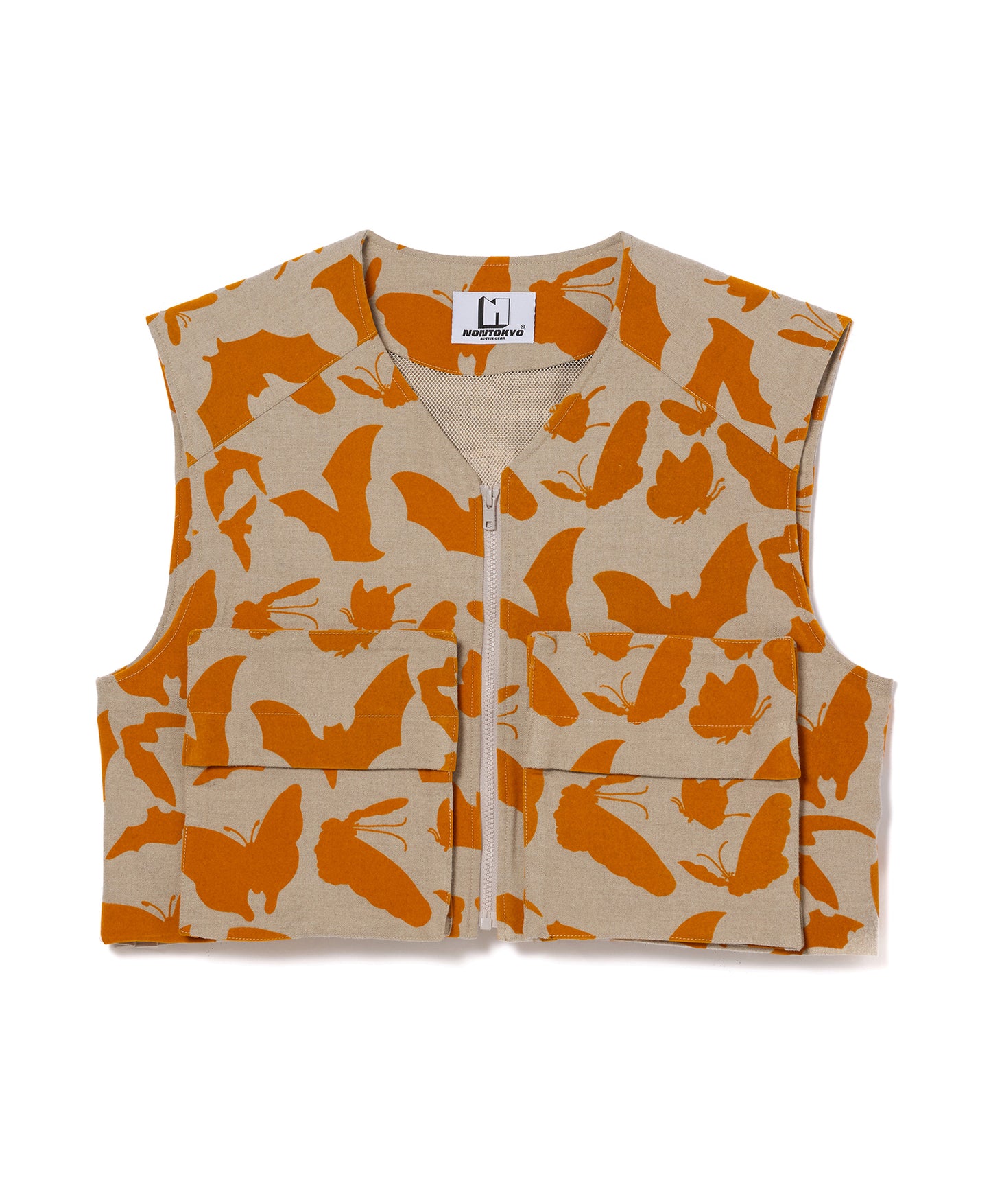 BACK PLEATS FLOCKY VEST