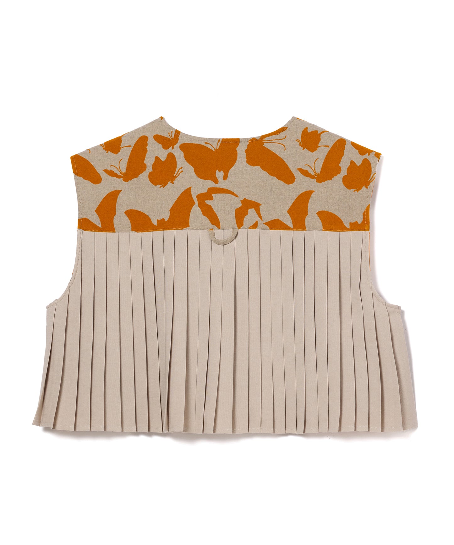 BACK PLEATS FLOCKY VEST