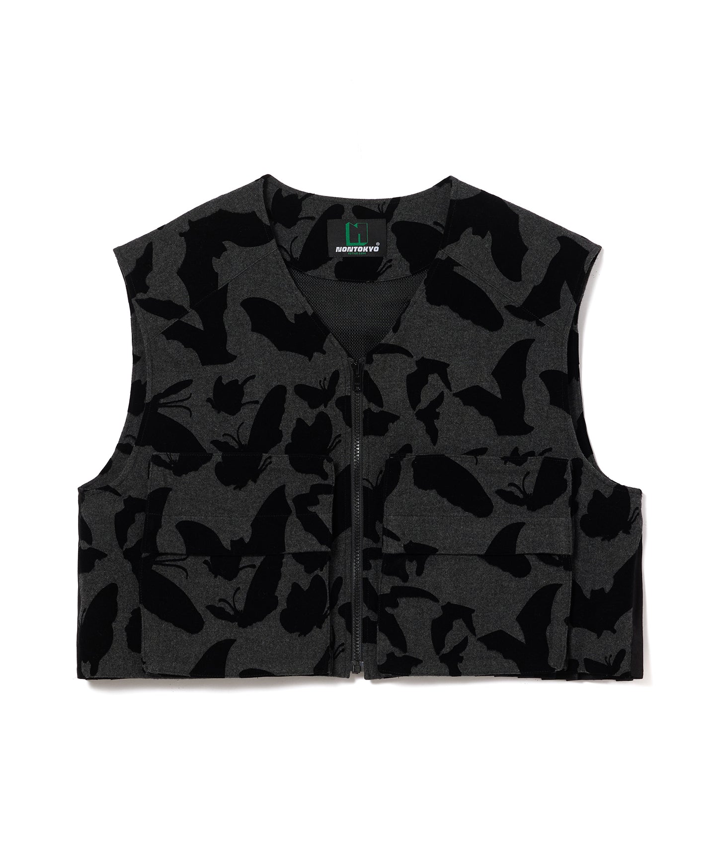 BACK PLEATS FLOCKY VEST