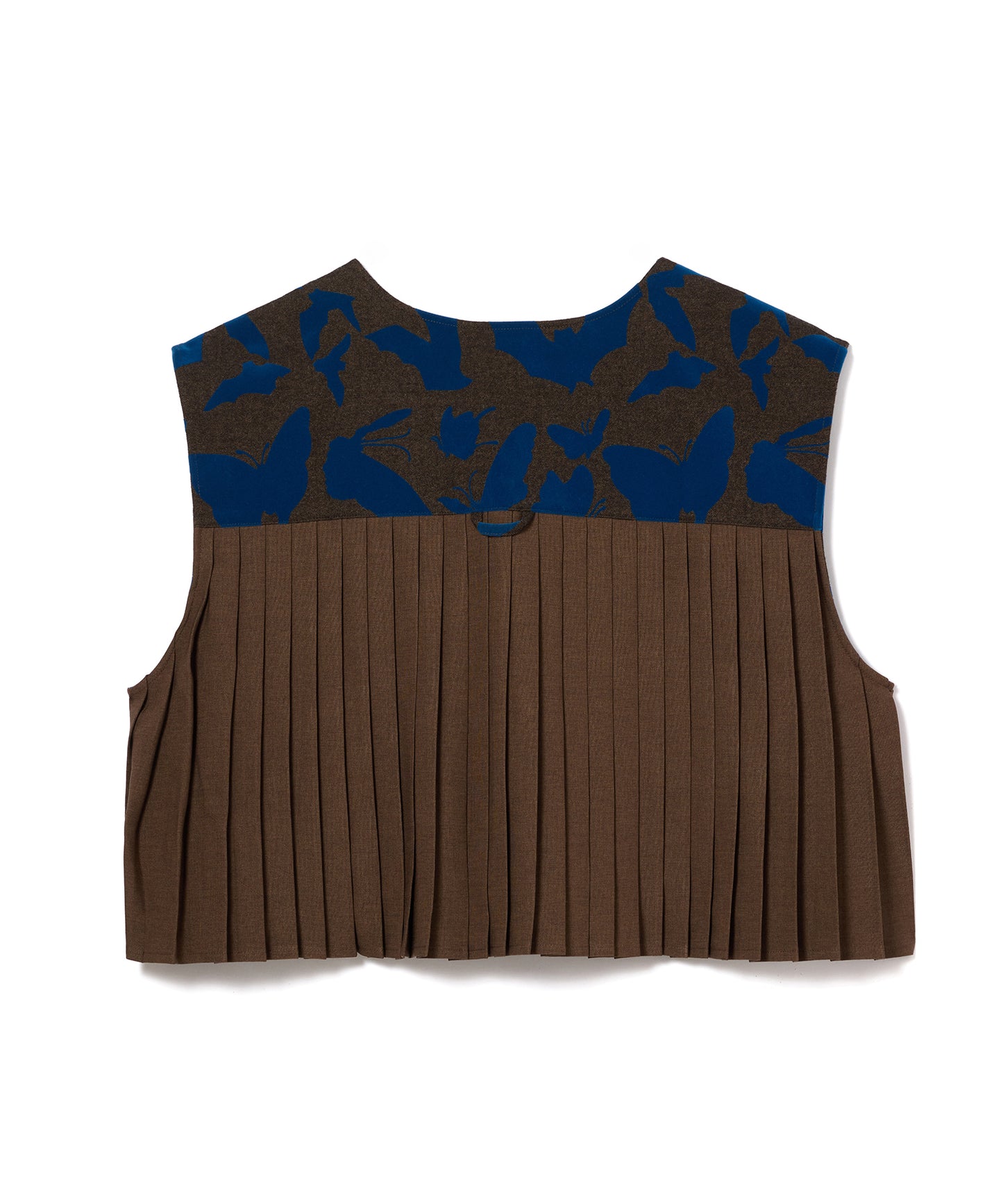 BACK PLEATS FLOCKY VEST