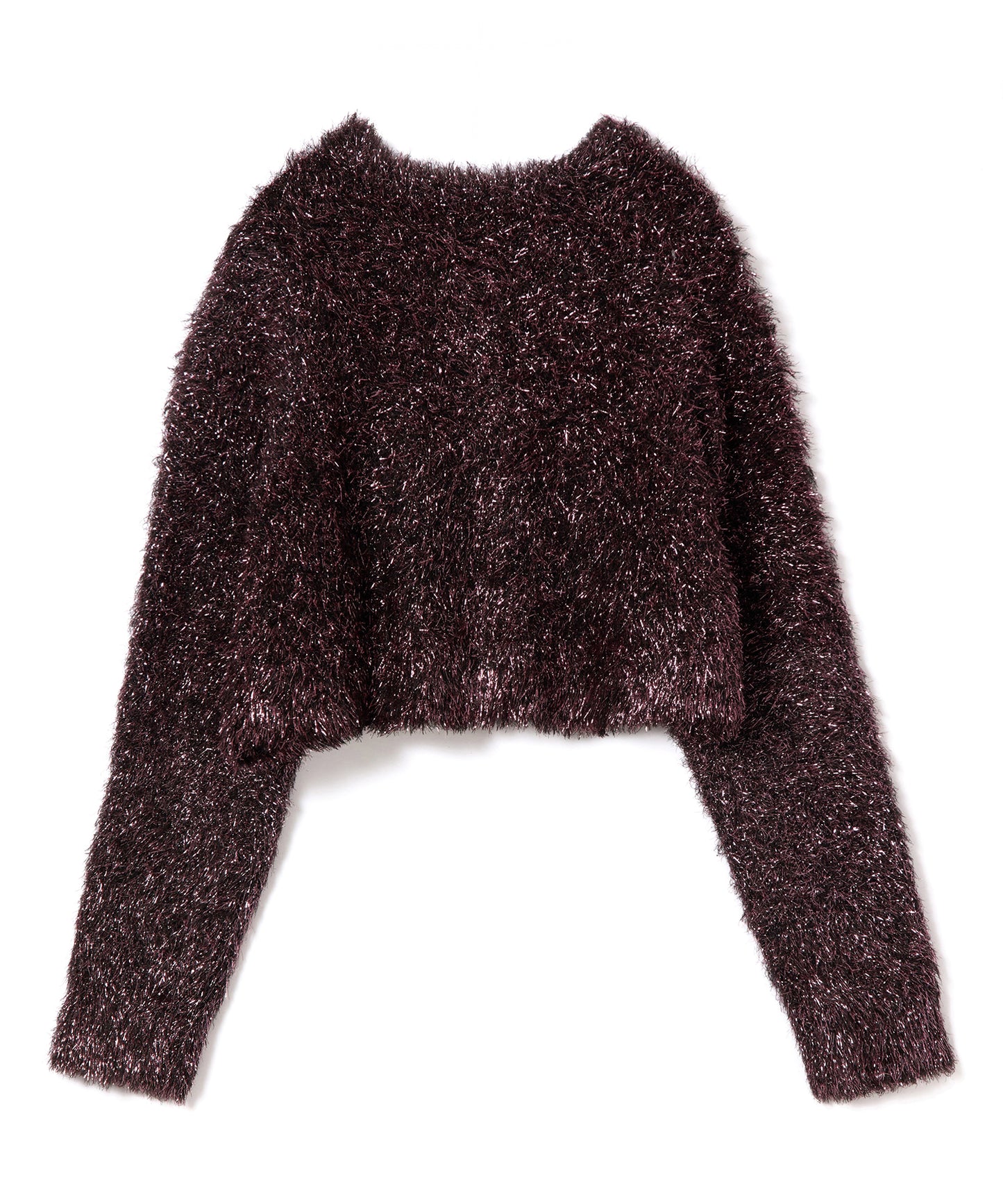 GLITTER SHAGGY KNIT CARDIGAN