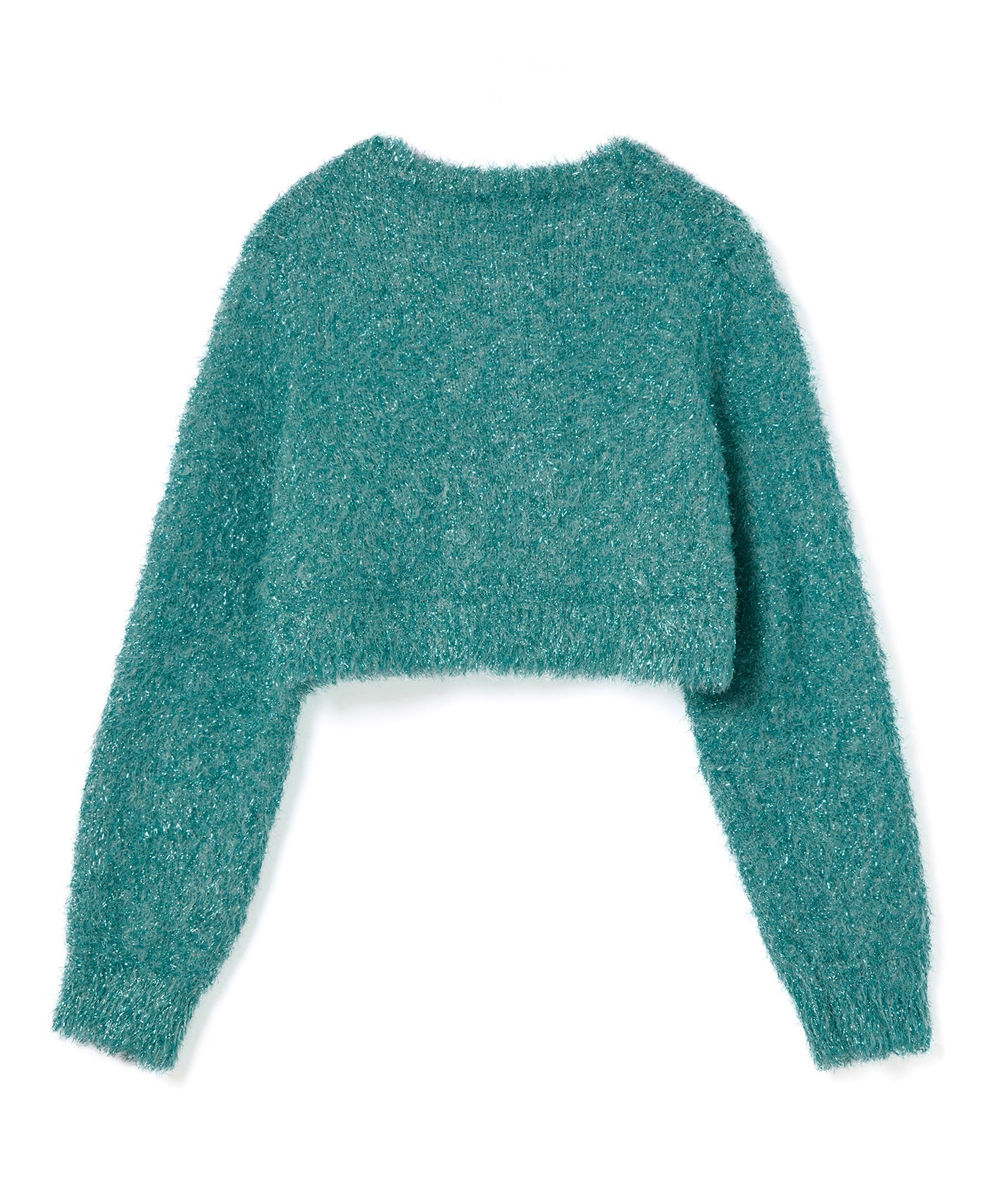 GLITTER SHAGGY KNIT CARDIGAN