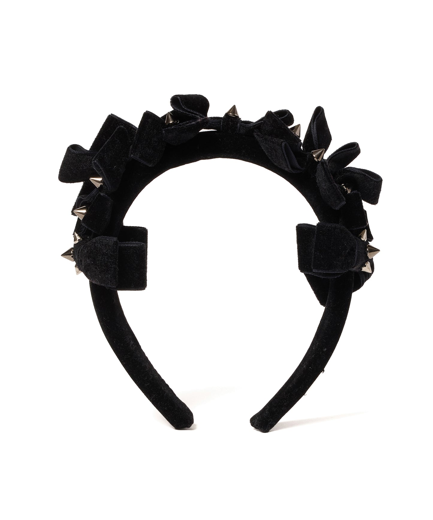 VELOURS RIBBON STUDS HEADBAND