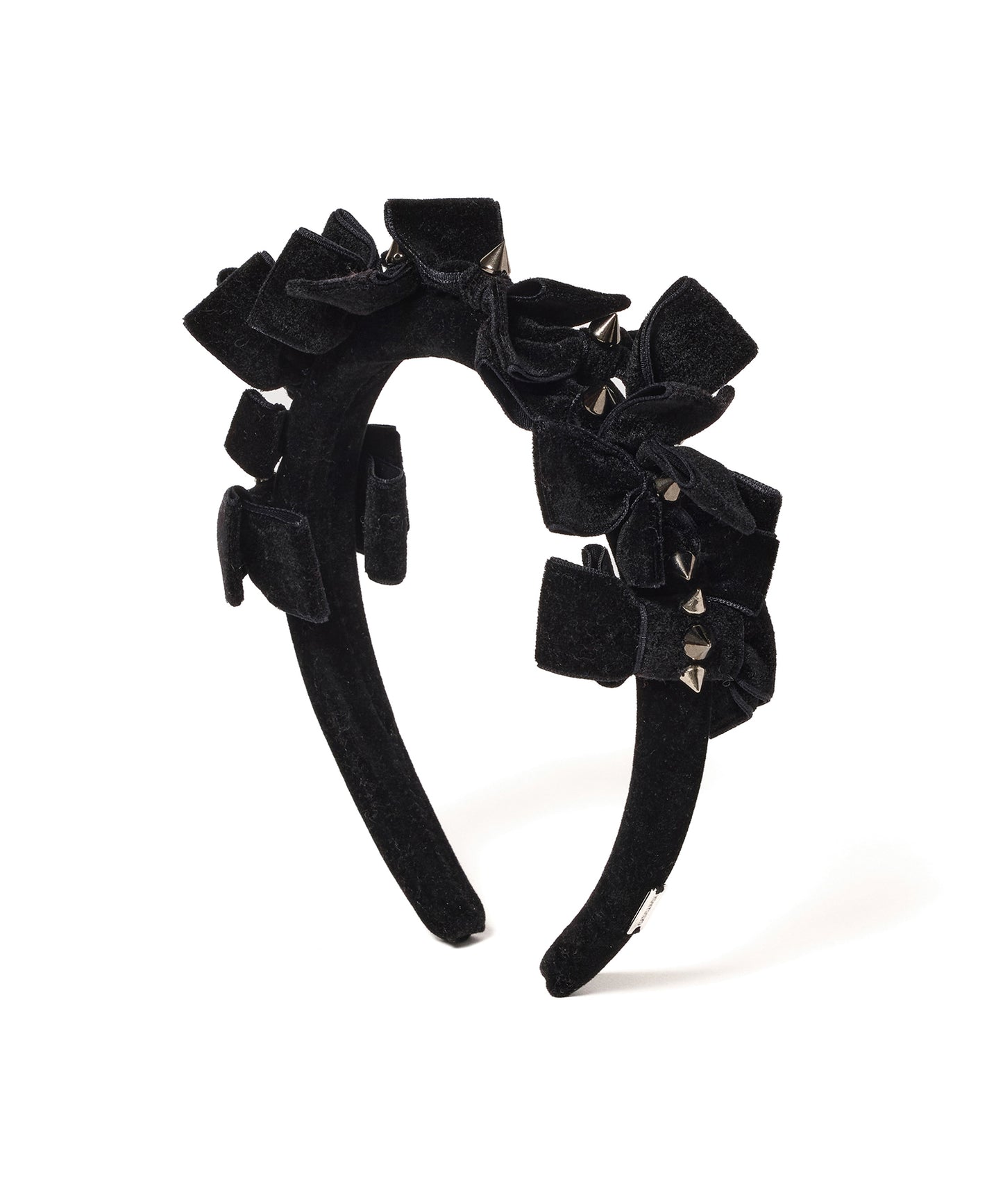 VELOURS RIBBON STUDS HEADBAND