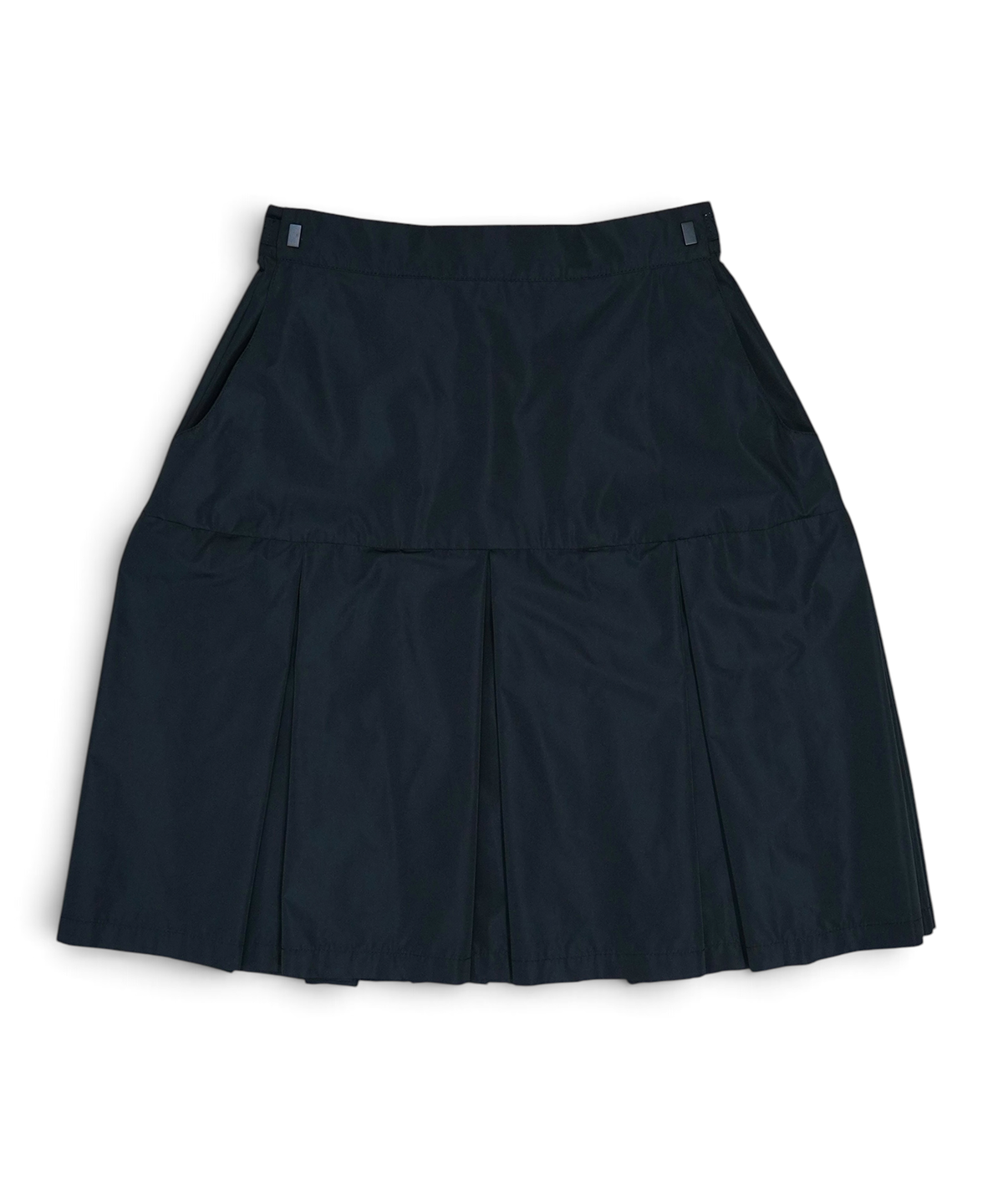 LAMINATED TAFFETA PLEATS MINI SKIRT