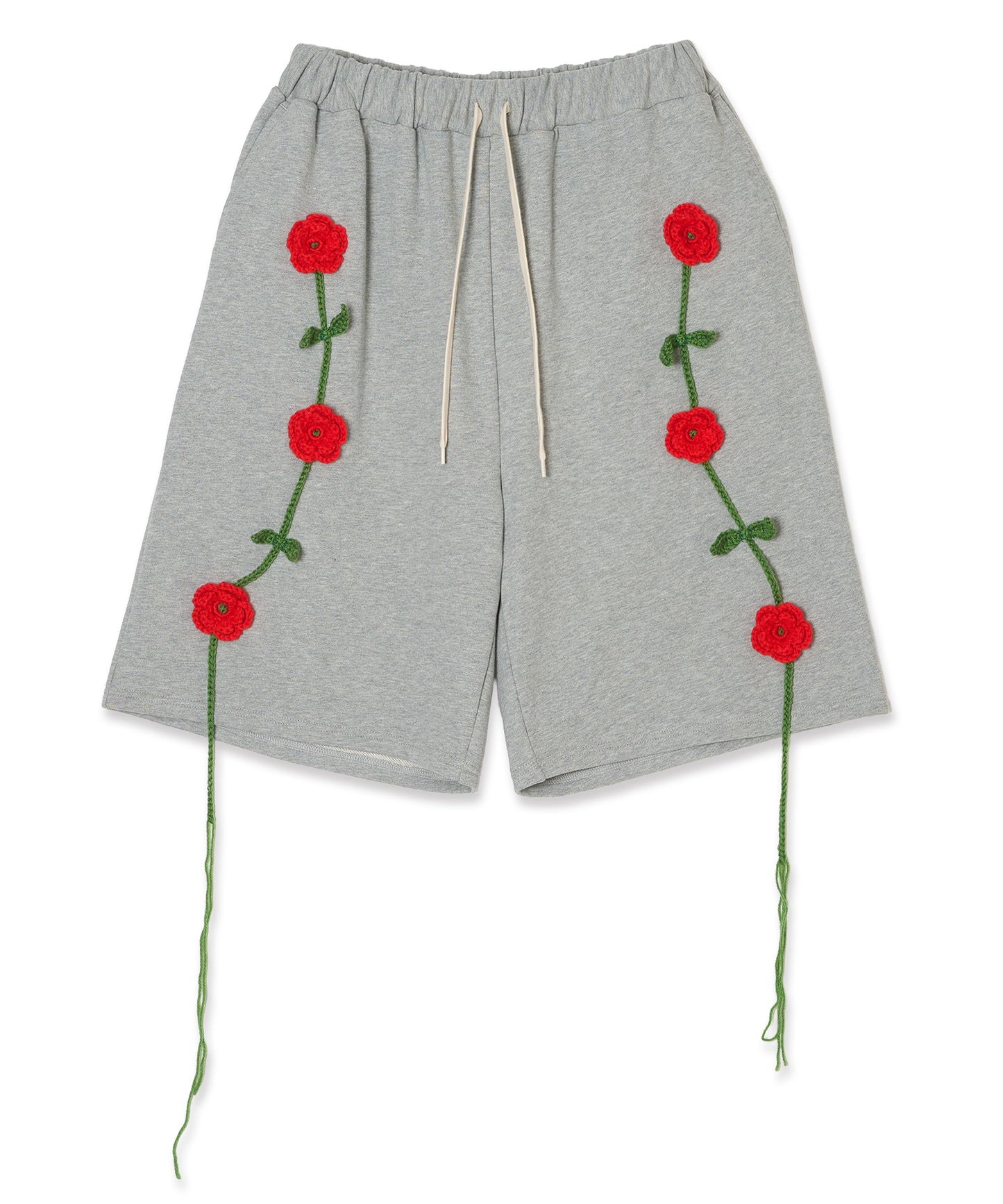 ROSE CROCHET SWEAT SHORTS