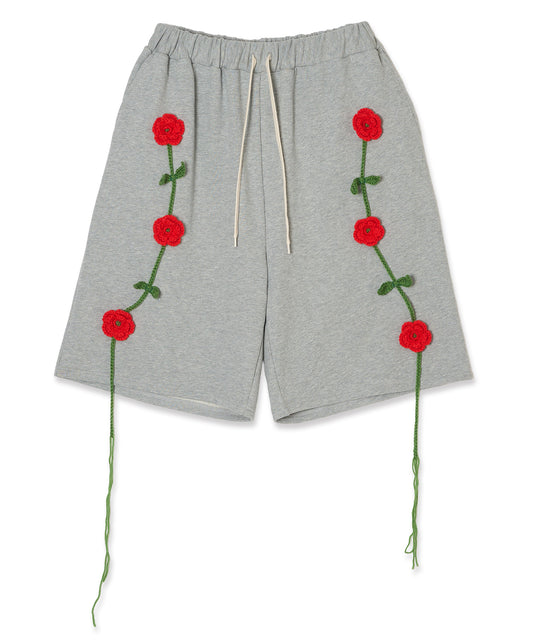 ROSE CROCHET SWEAT SHORTS