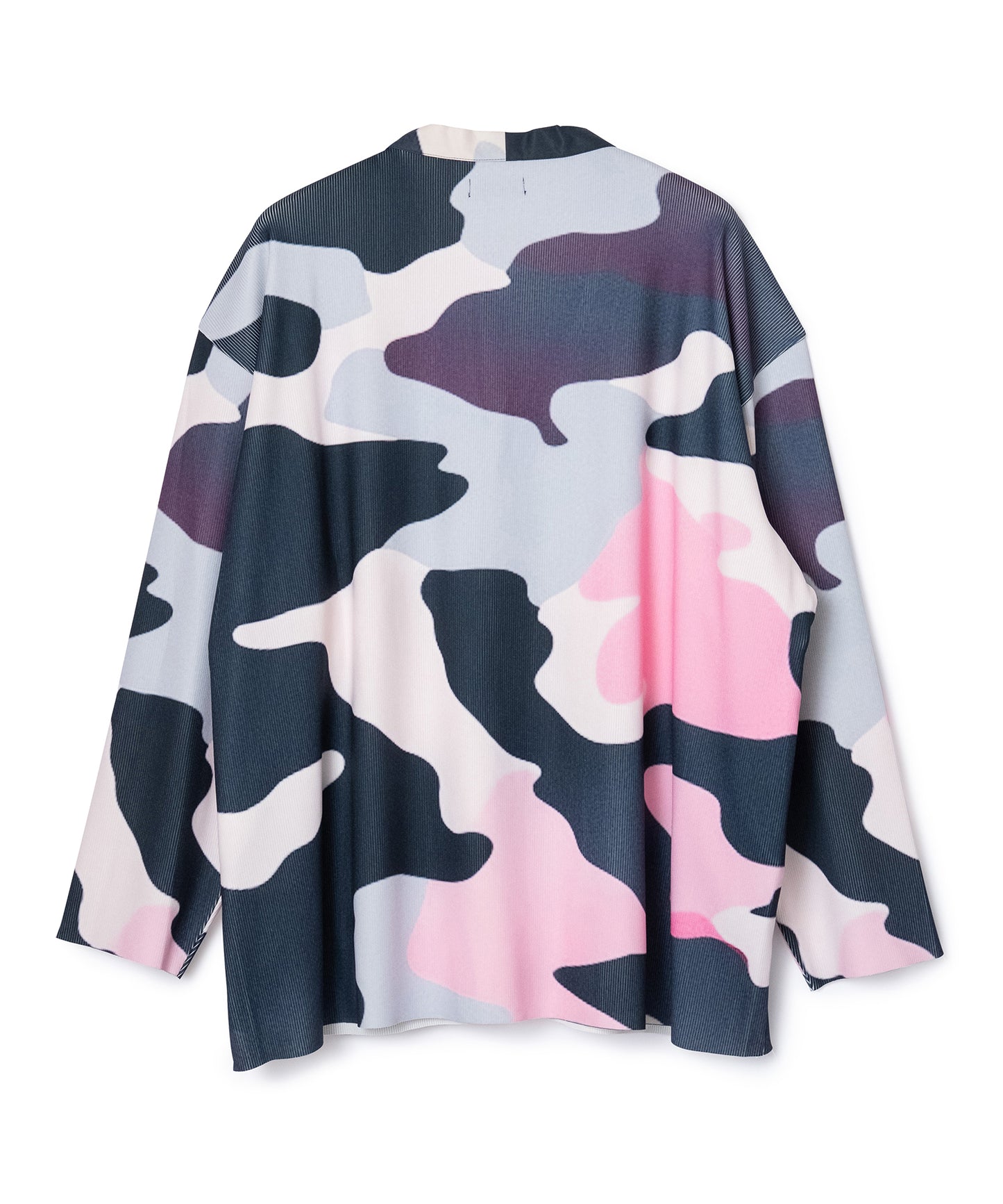 PRINT RIB BIG CARDIGAN